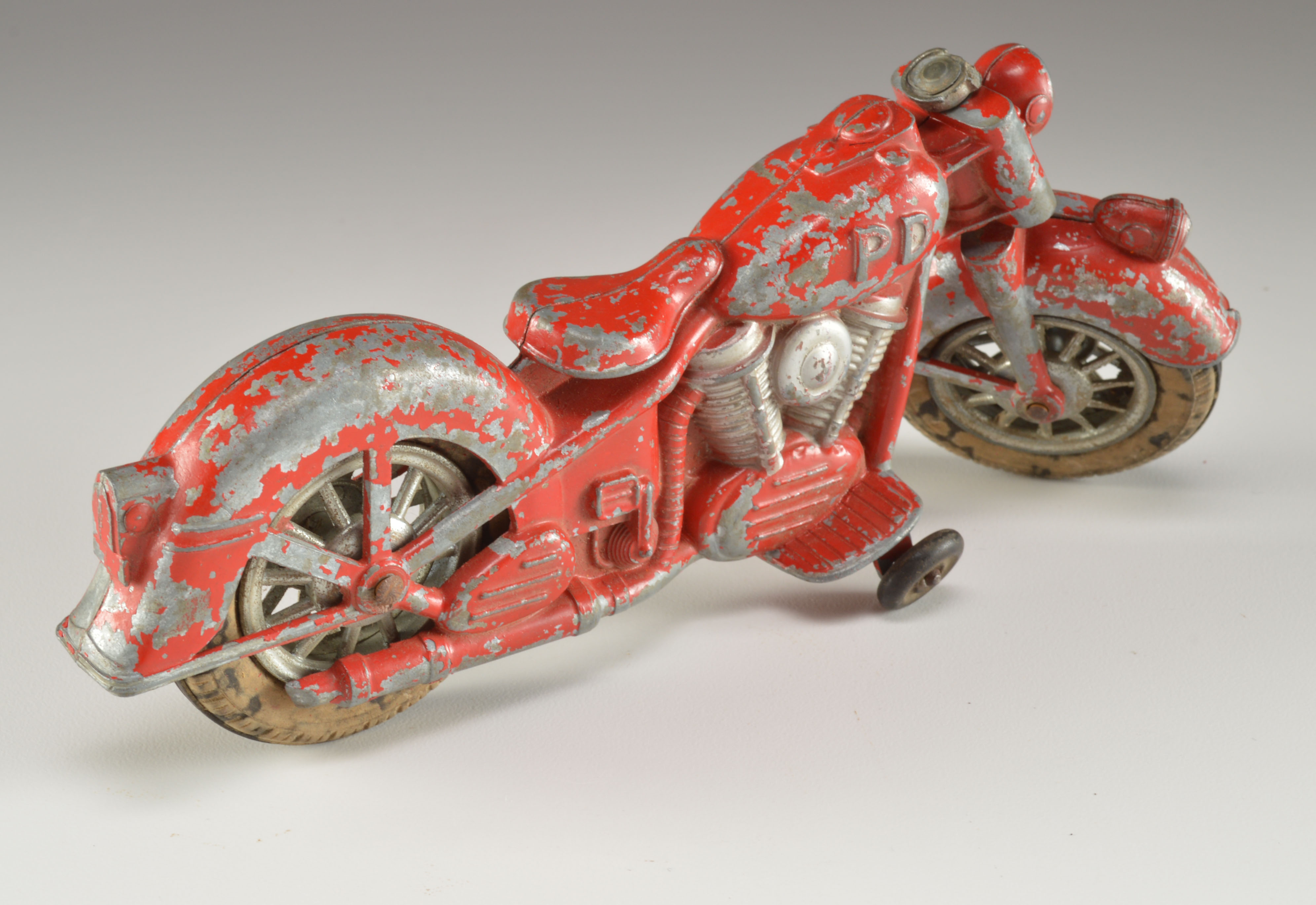 Vintage Hubley Police Motorcycle Toy
