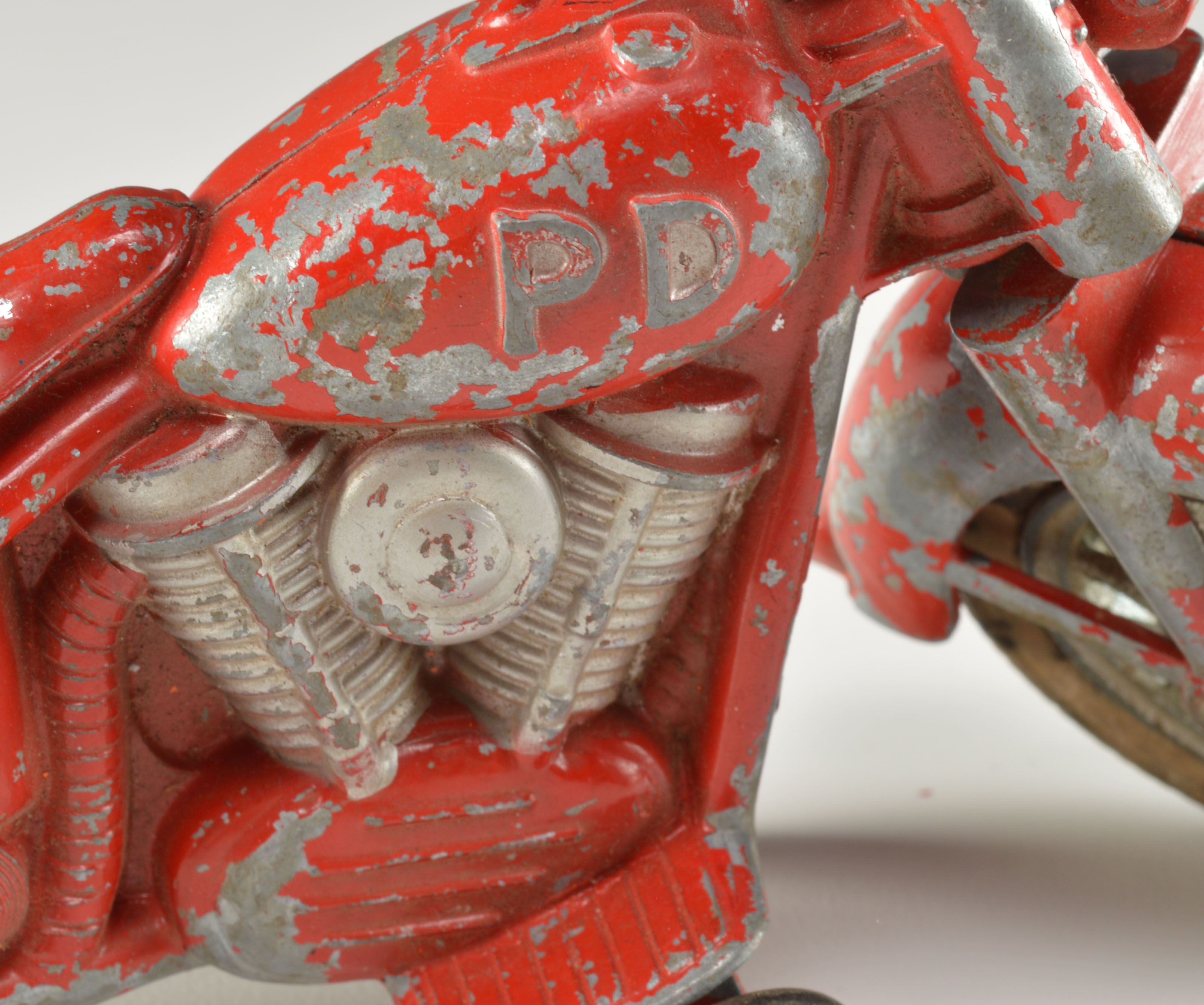 Vintage Hubley Police Motorcycle Toy