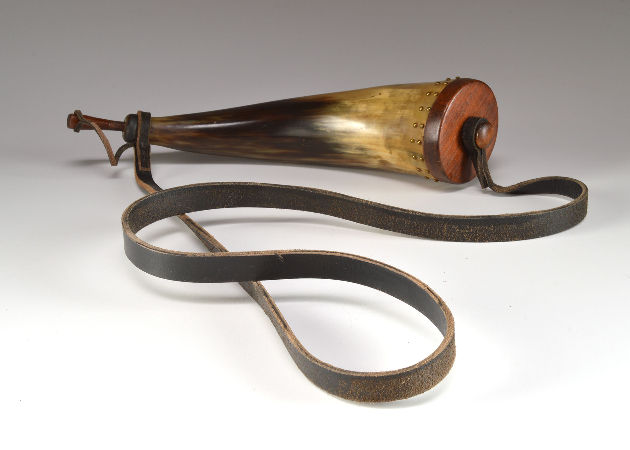 Vintage Cow Horn Powder Horn