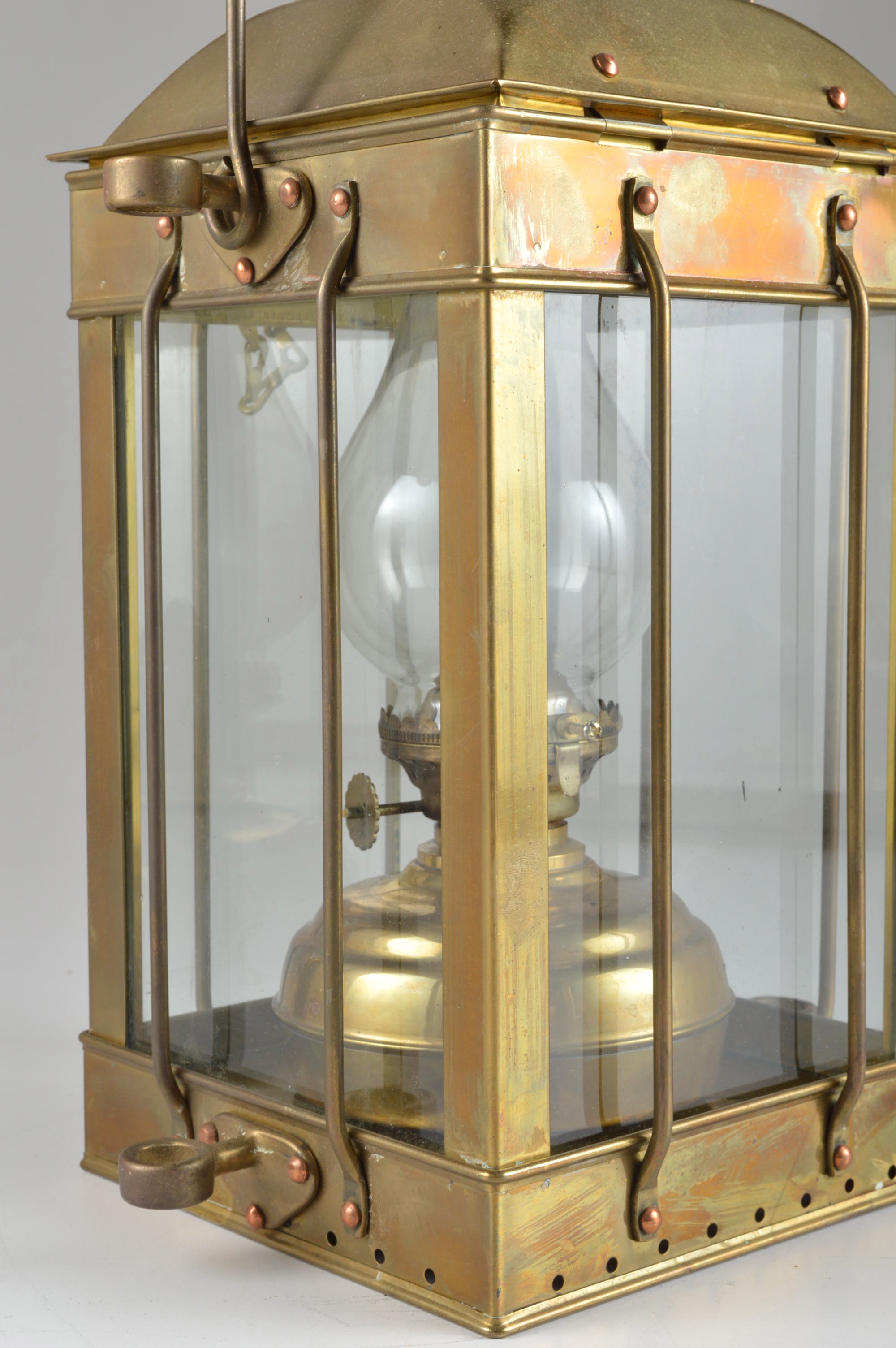 Vintage Maritime Neptune NR Brass Oil Lantern