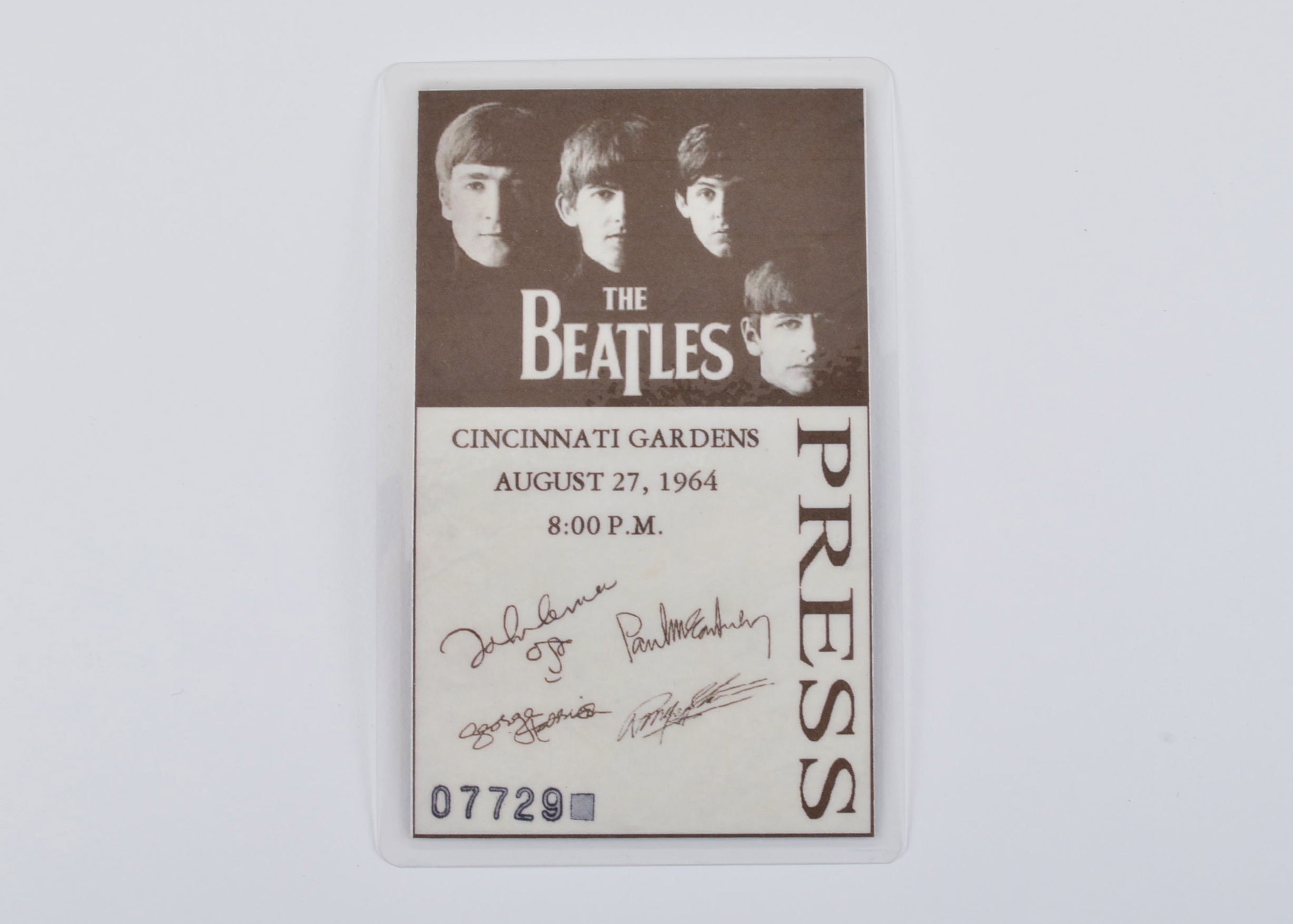 Vintage "The Beatles" Press Pass