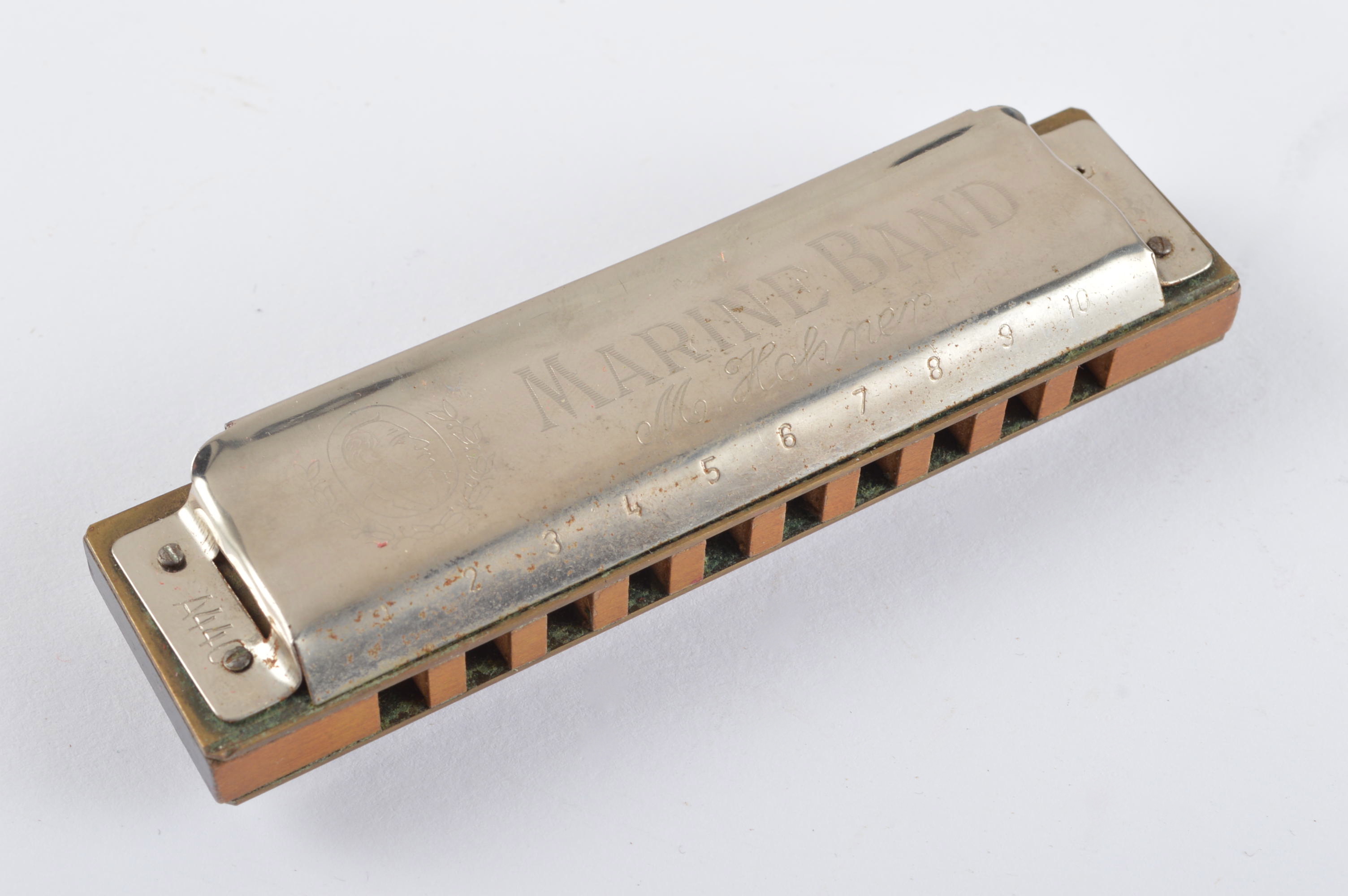 Vintage M. Hoehner Marine Band B Key Harmonica