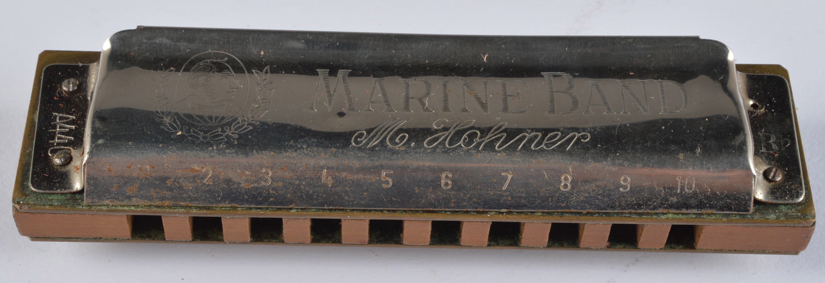 Vintage M. Hoehner Marine Band B Key Harmonica