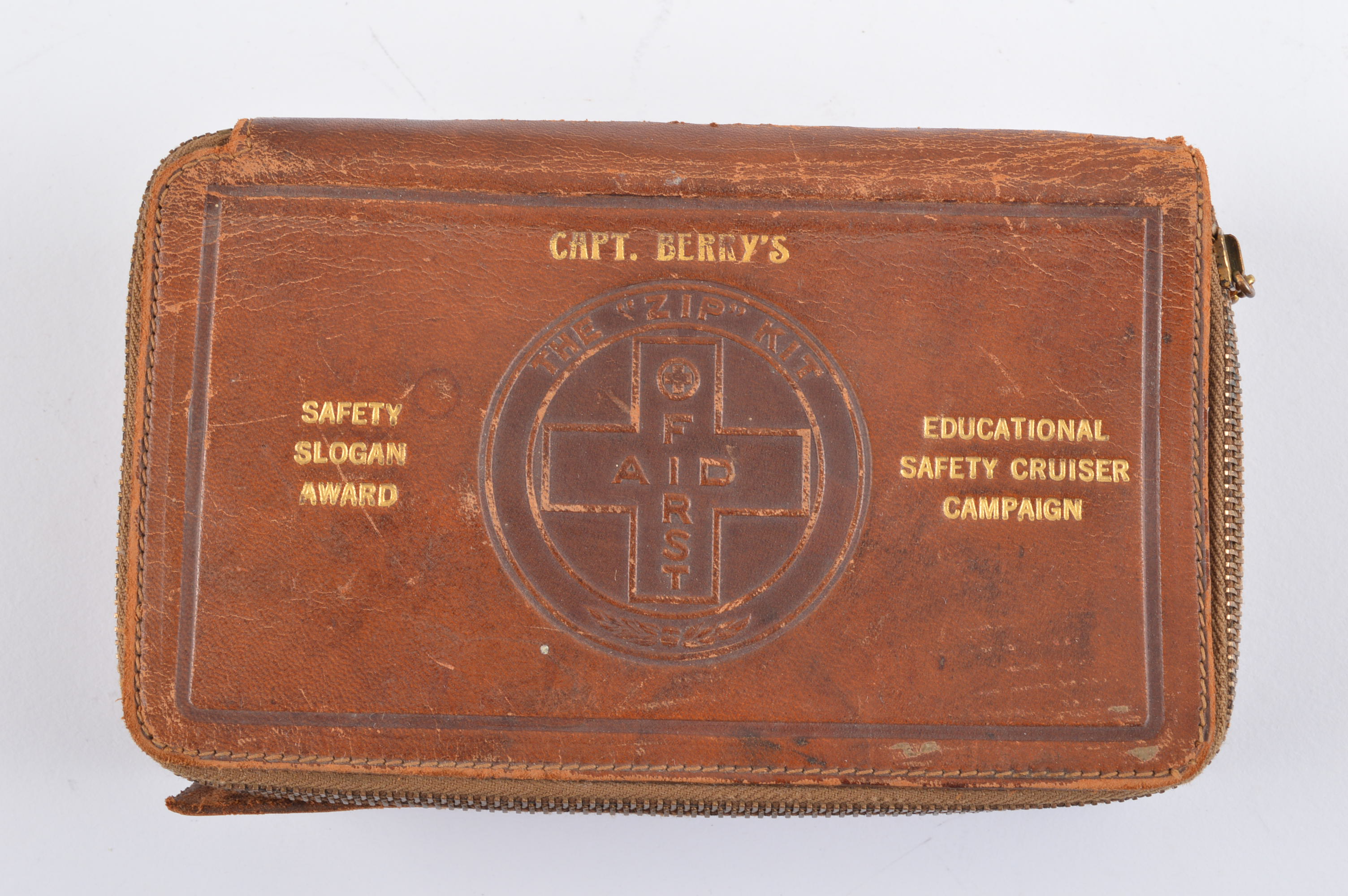 Vintage "Zip" Kit Leather First Aid Kit