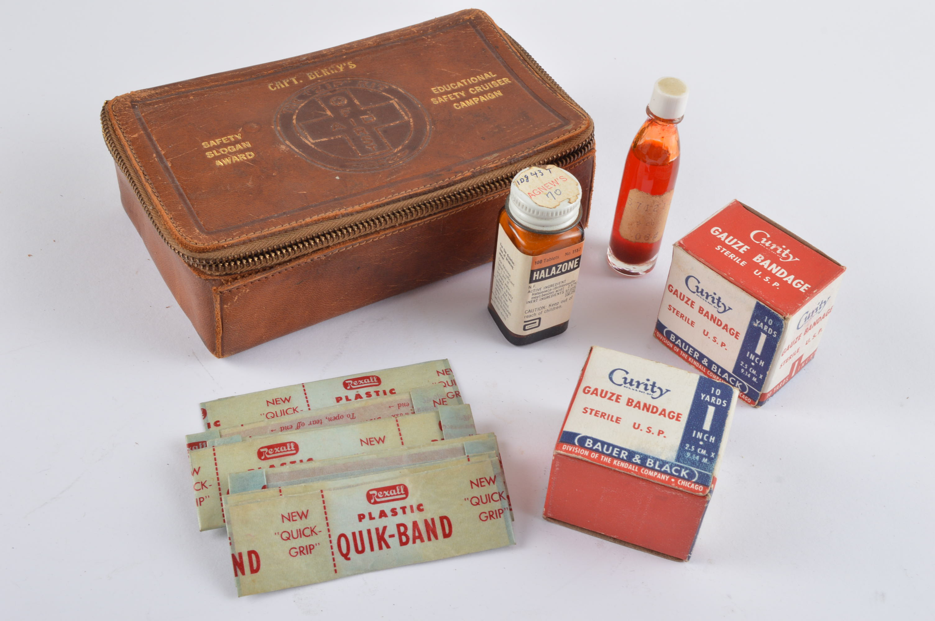 Vintage "Zip" Kit Leather First Aid Kit