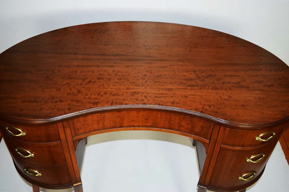 Vintage 1930s Kidney Shaped Desk Made by "Imperial Furniture Co"