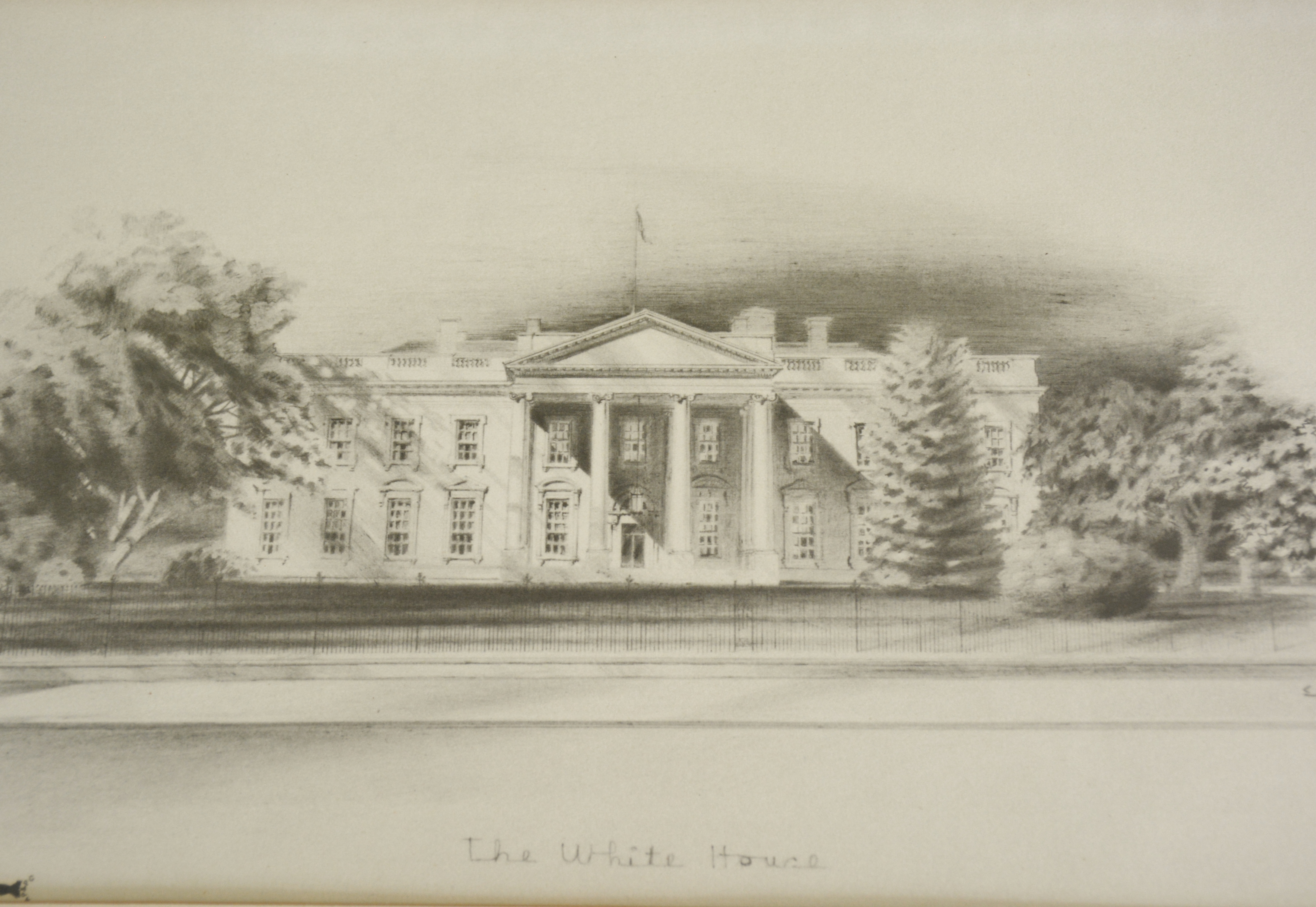 Ernest L Daly "White House" Print