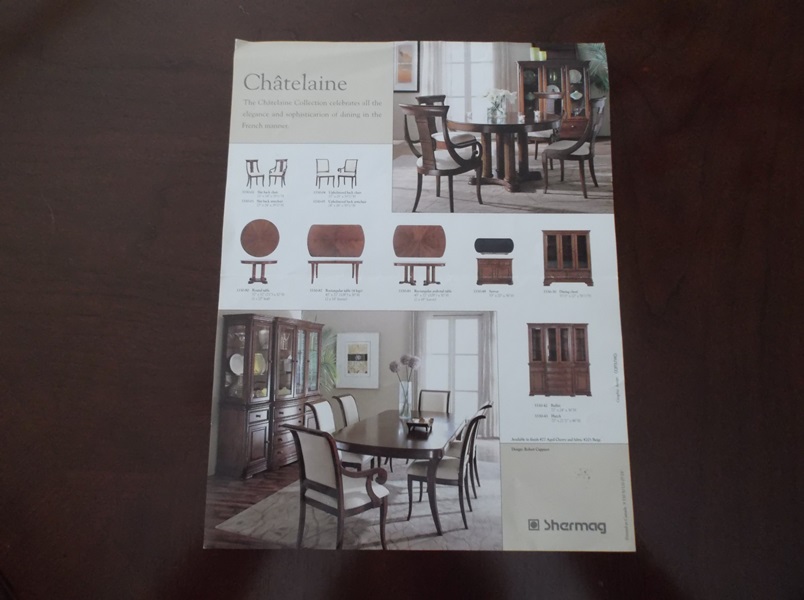 Shermag Chatelaine Collection Dining Table and Chairs