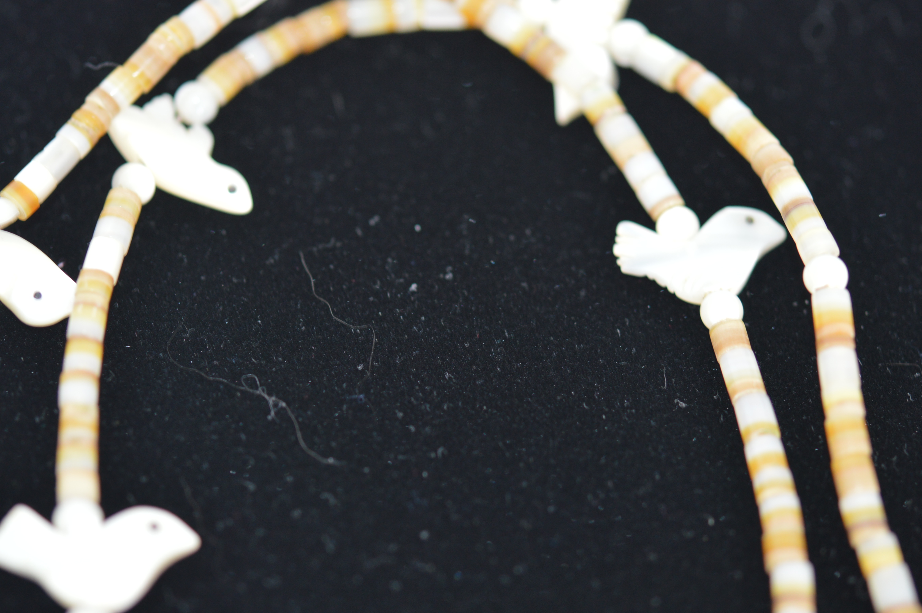 Heishi Beads and Mother of Pearl Birds