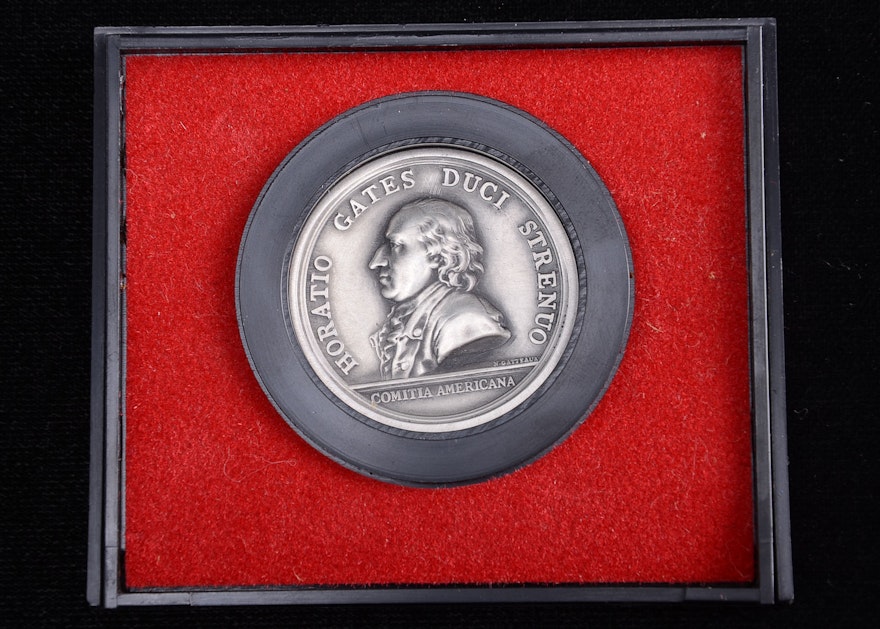 Horatio Gates Duci Strenuo Pewter Medallion 