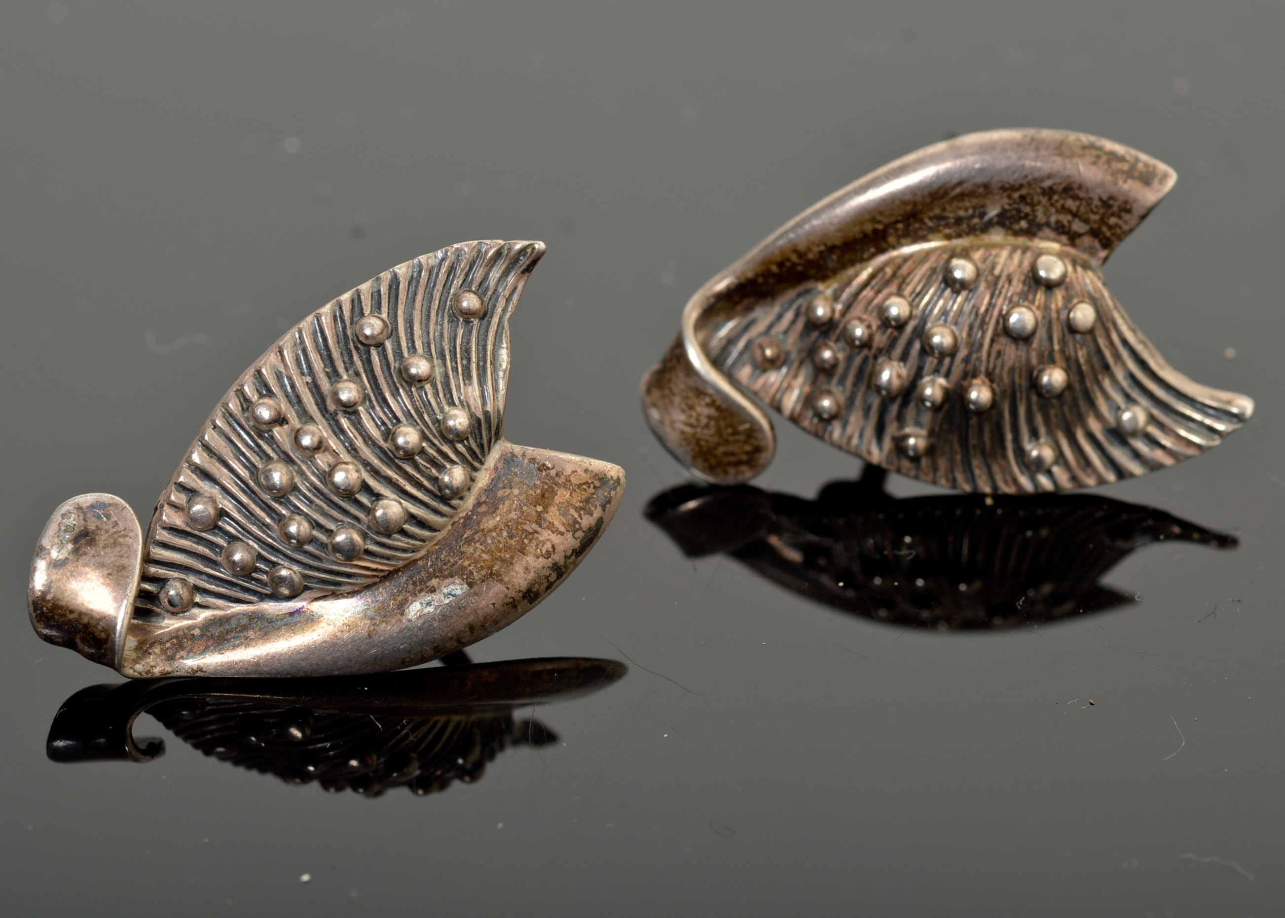 Dancraft Sterling Earrings and Engraved Heart Earrings 