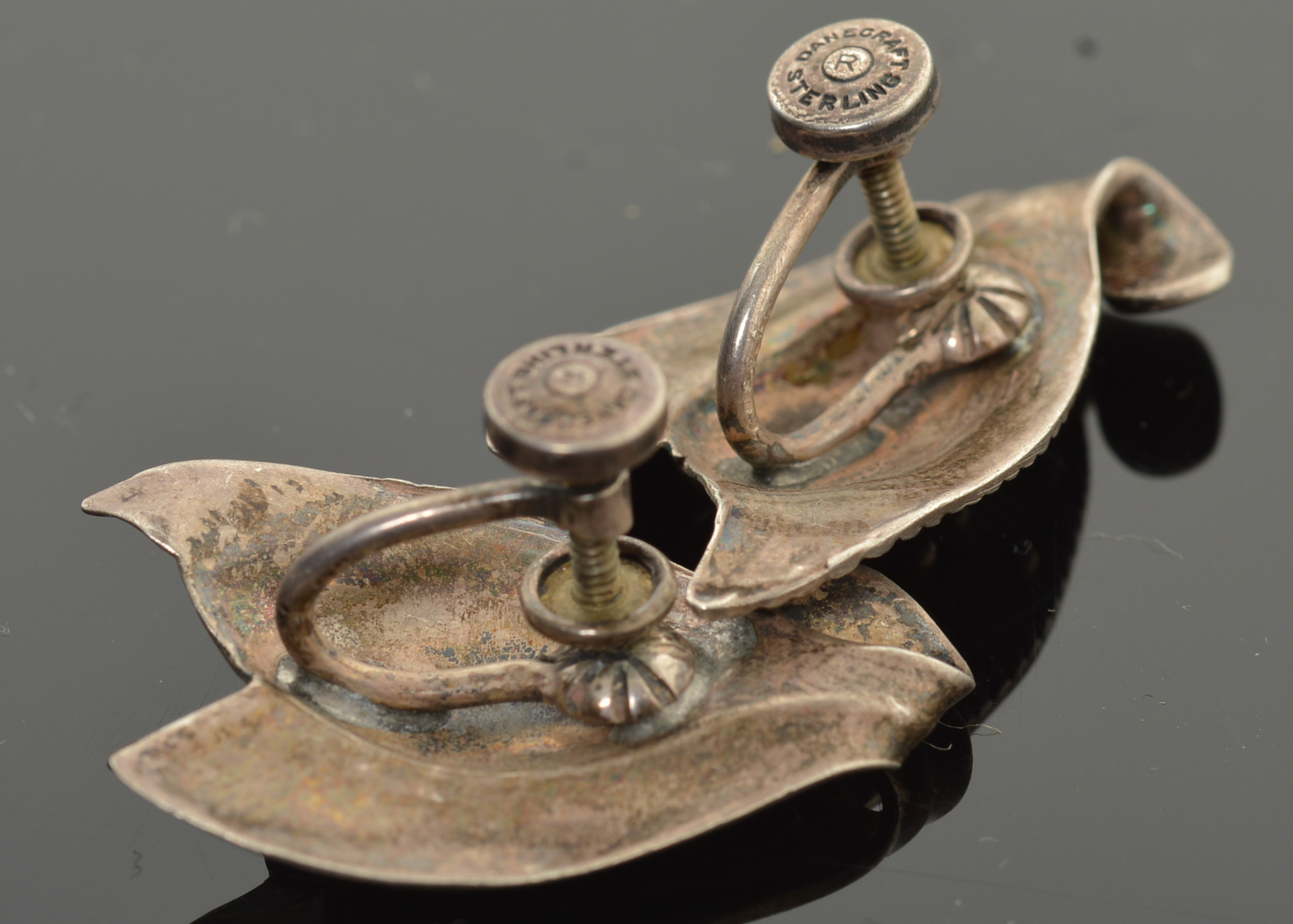 Dancraft Sterling Earrings and Engraved Heart Earrings 