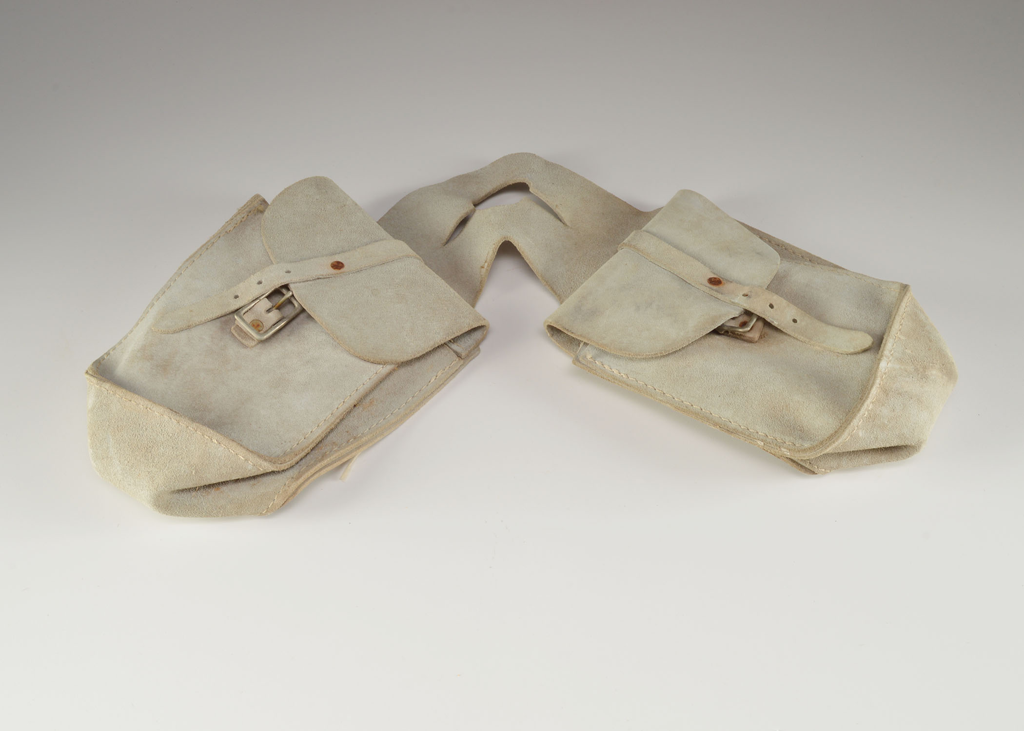 Vintage Suede Horn Saddle Bag