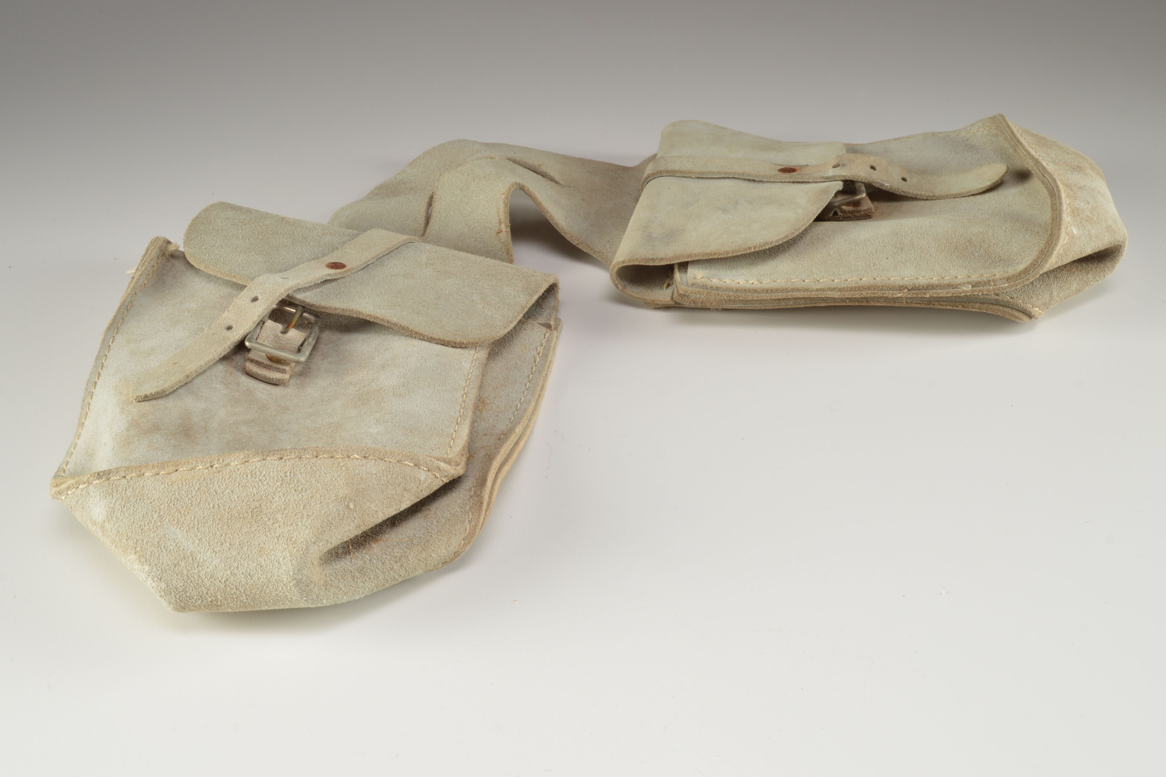 Vintage Suede Horn Saddle Bag