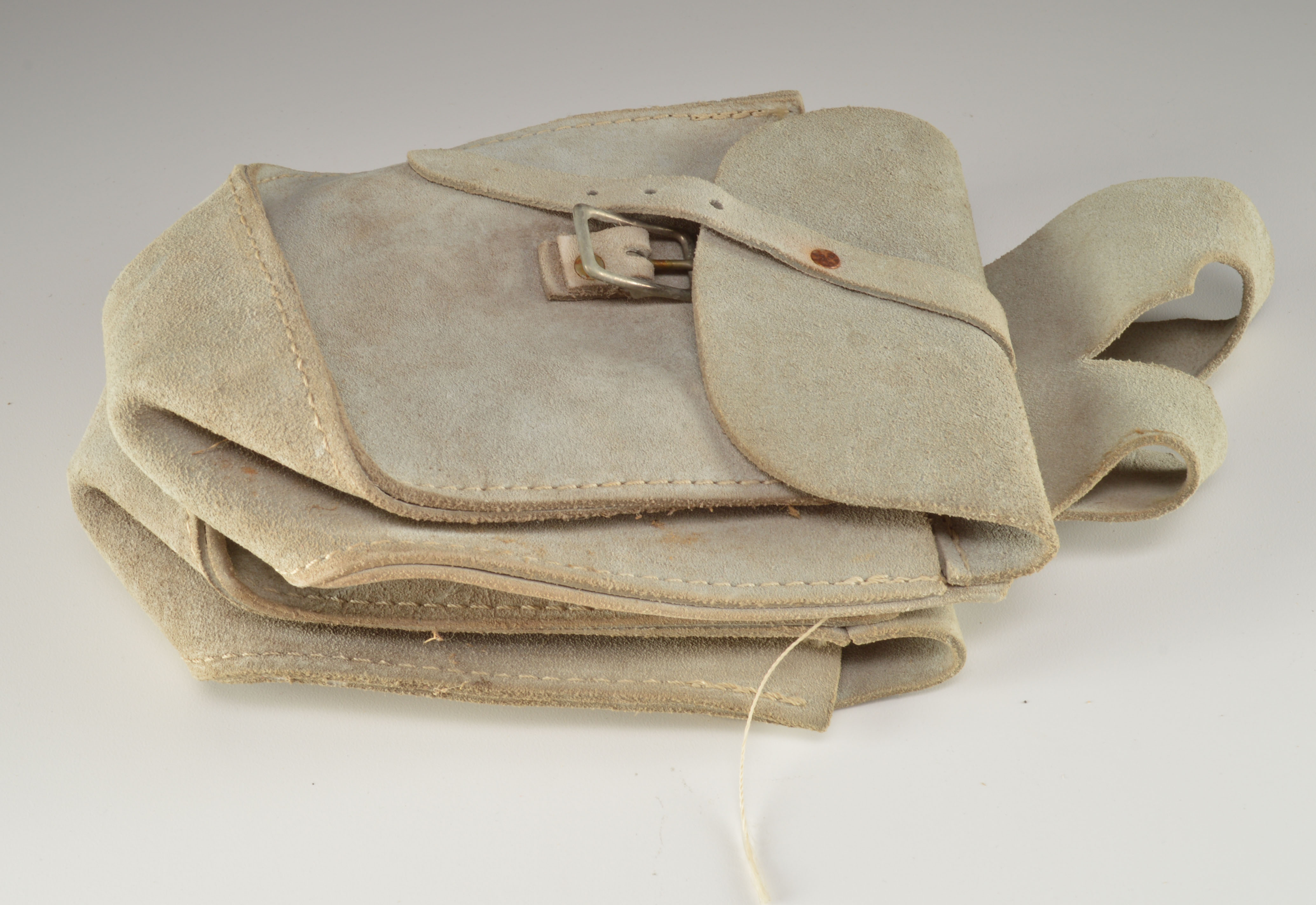Vintage Suede Horn Saddle Bag