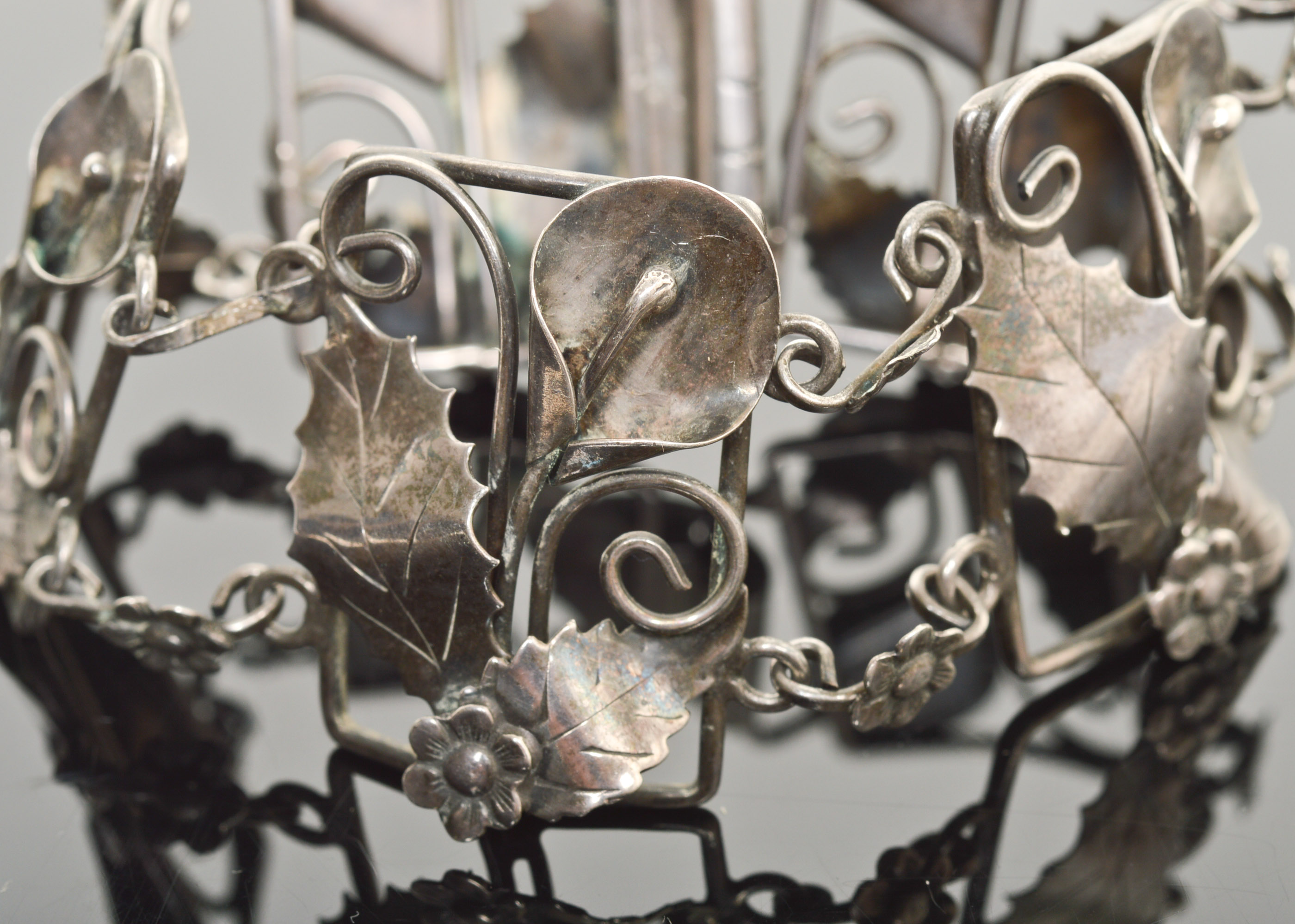 1940s Le Gro Sterling Silver Link Bracelet 