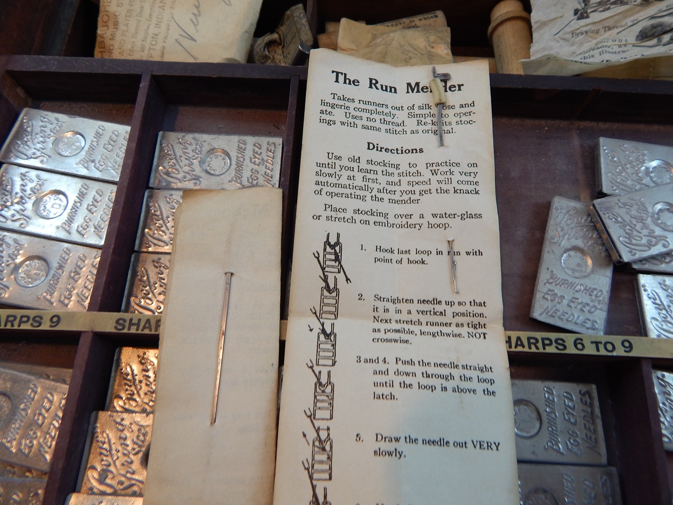 Antique Store Needle Display and Dispenser