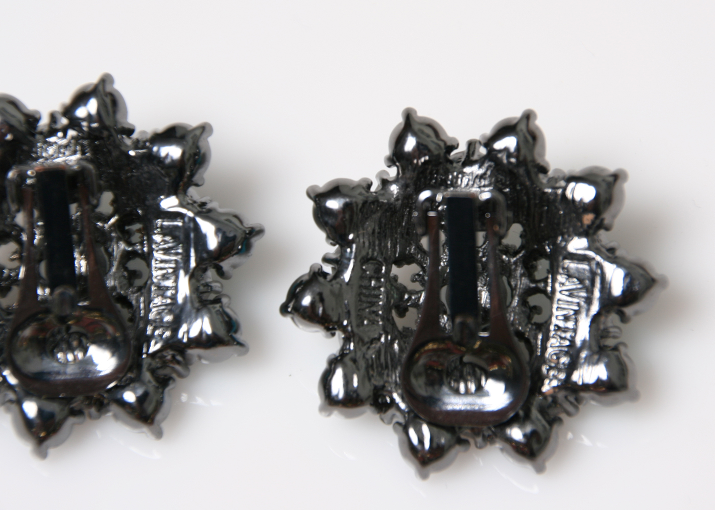 Set of Two Pairs of La Vintage Clip On Earrings