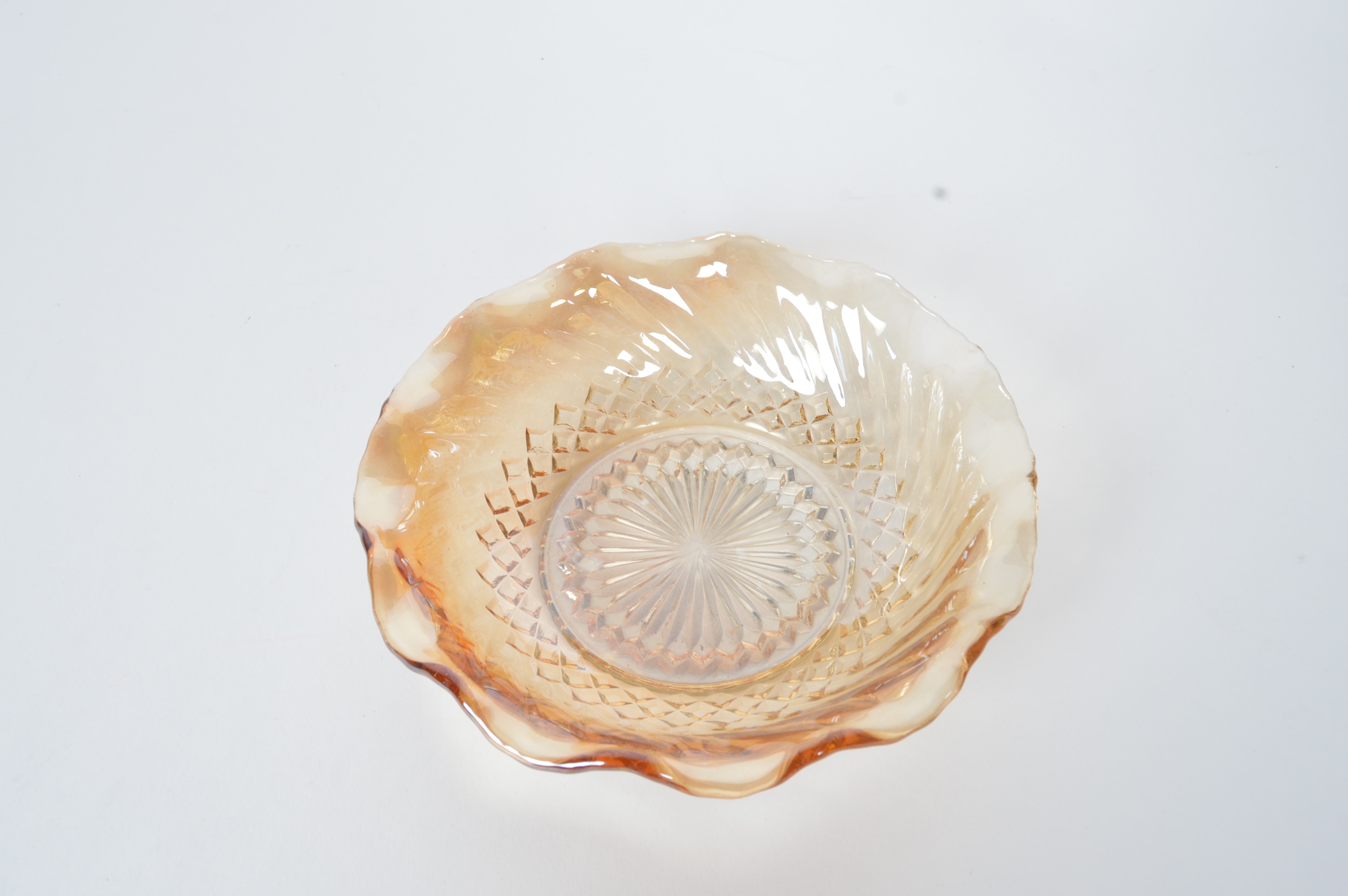 Vintage Amber Glass Bowl