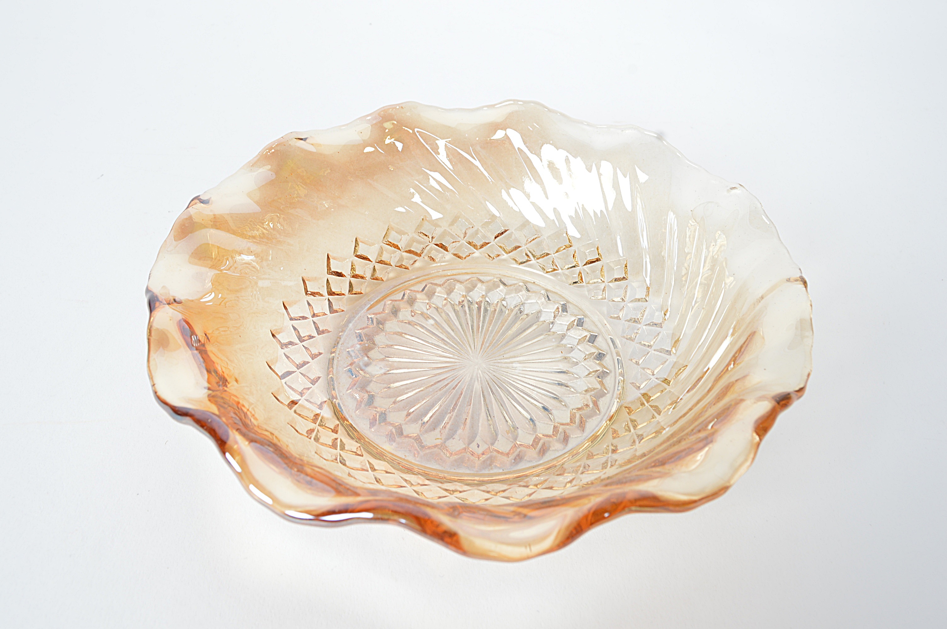 Vintage Amber Glass Bowl