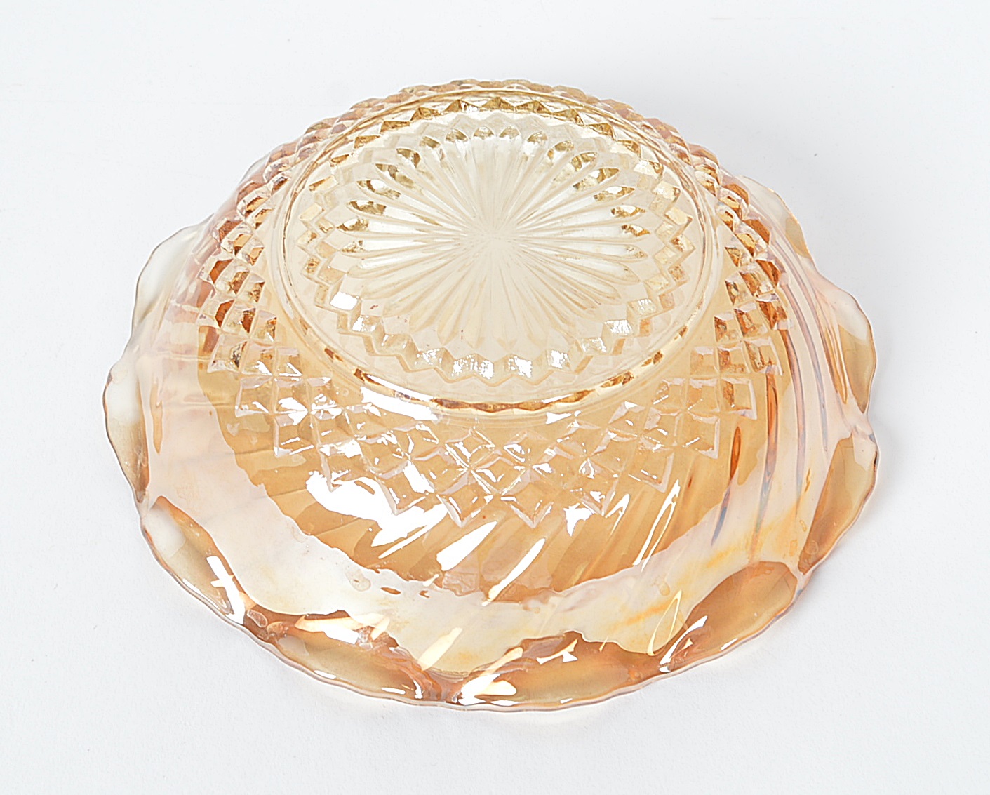Vintage Amber Glass Bowl