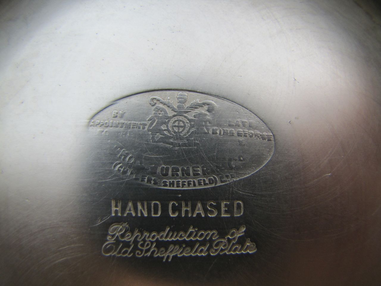 Old Sheffield Hand-Chased Punch Bowl with Twelve Cups