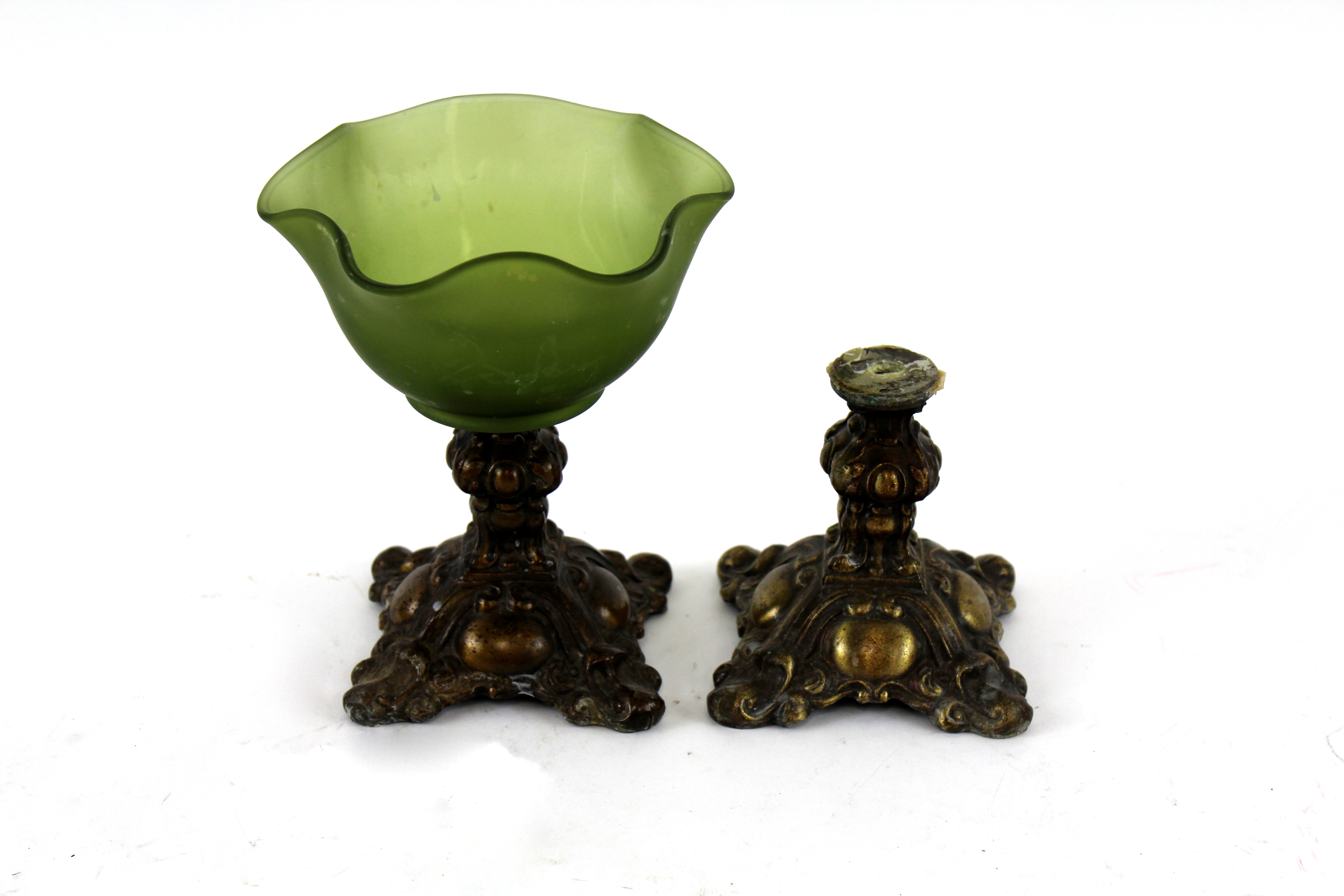 Lot of Glass Candlesticks and Wall Sconces