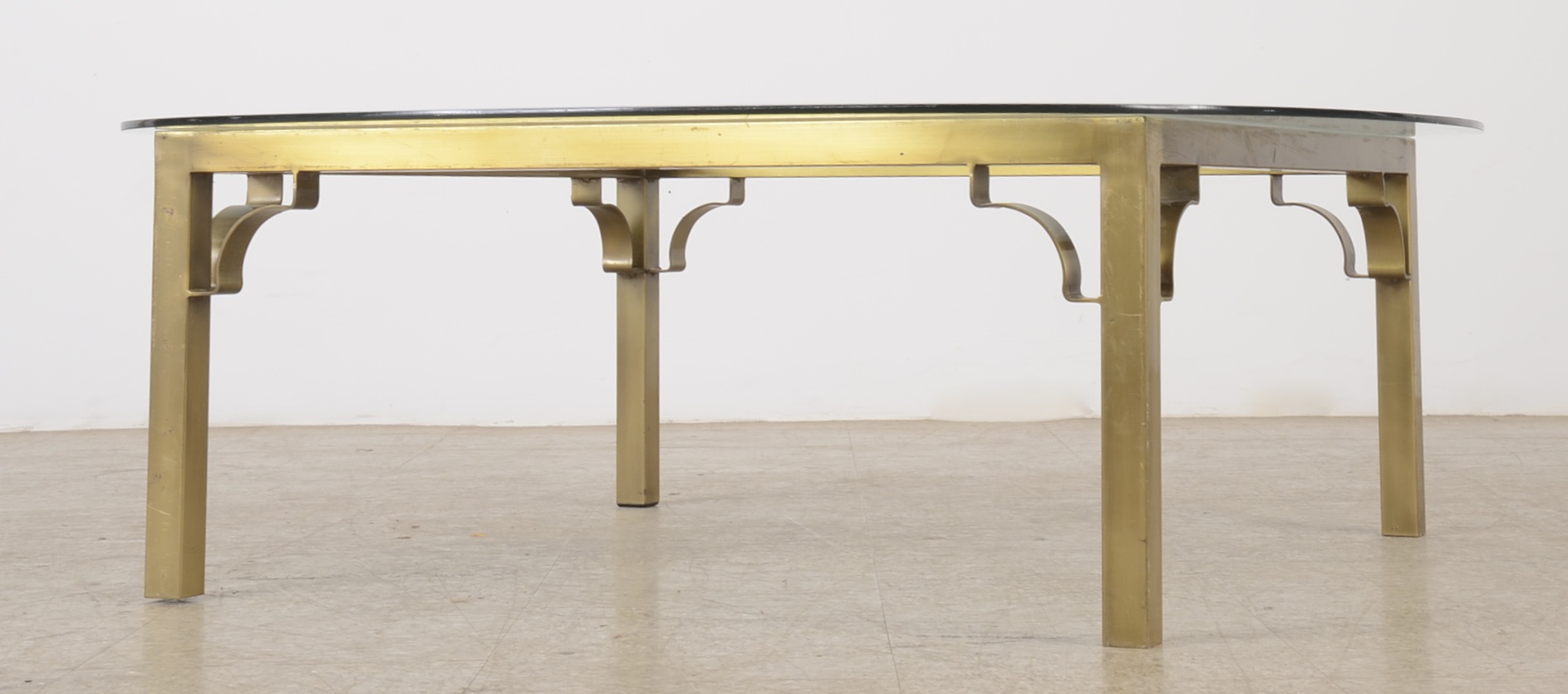 Modern Beveled Glass Top Coffee Table