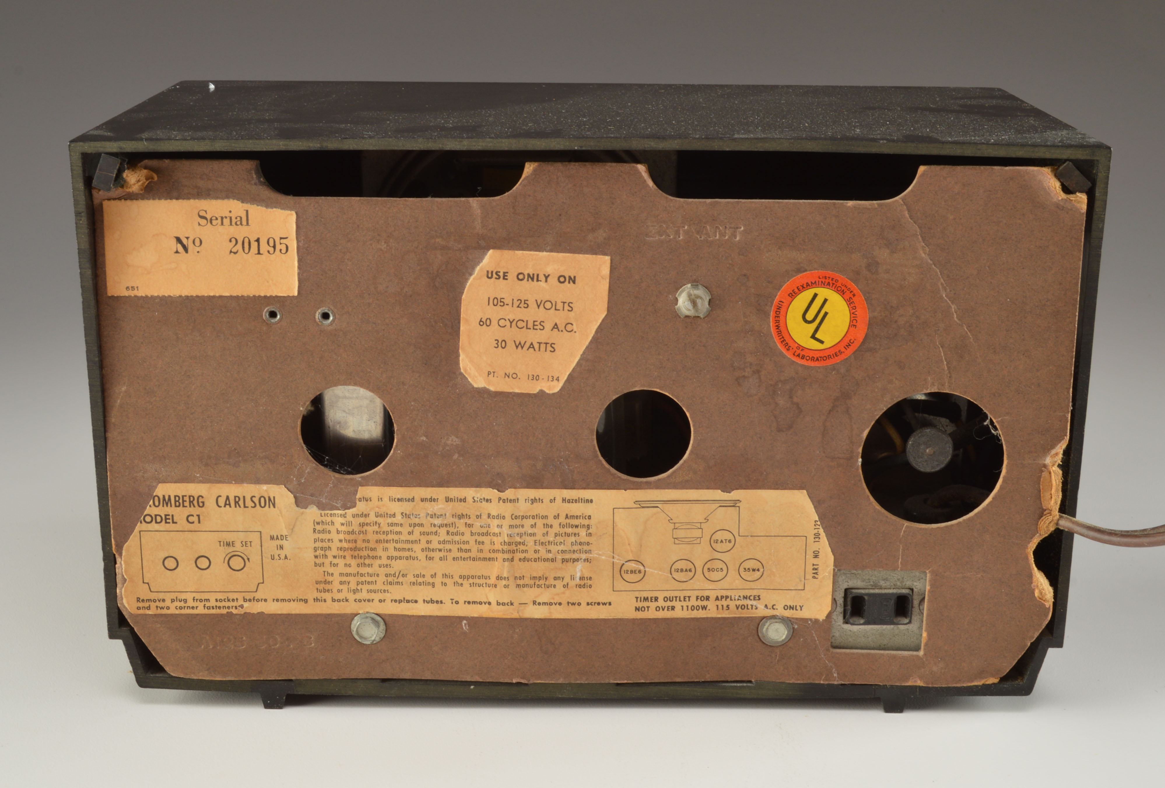 1951 Stromberg-Carlson Clock Radio