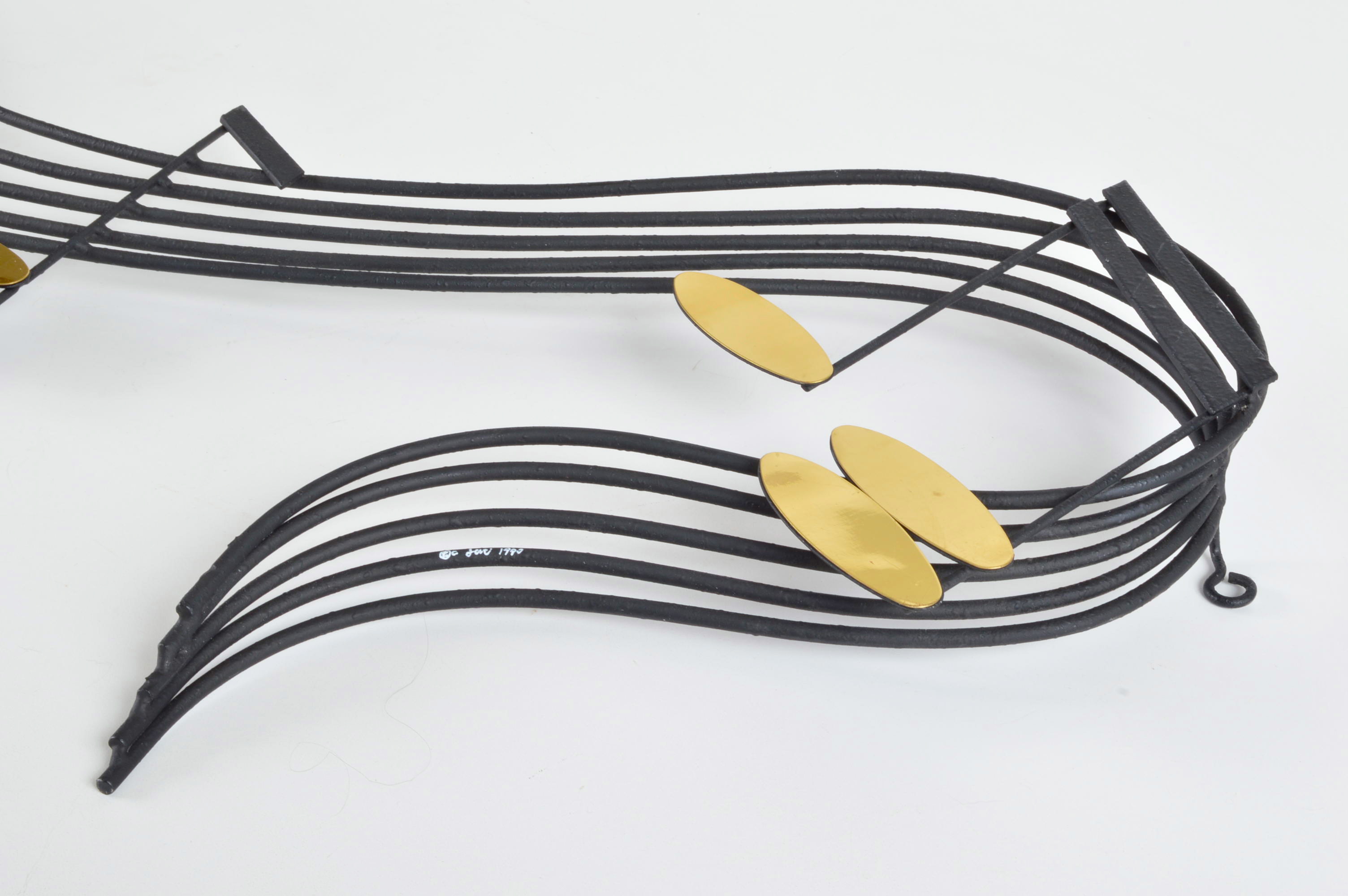  Signed Curtis Jere Metal Wall Sculpture