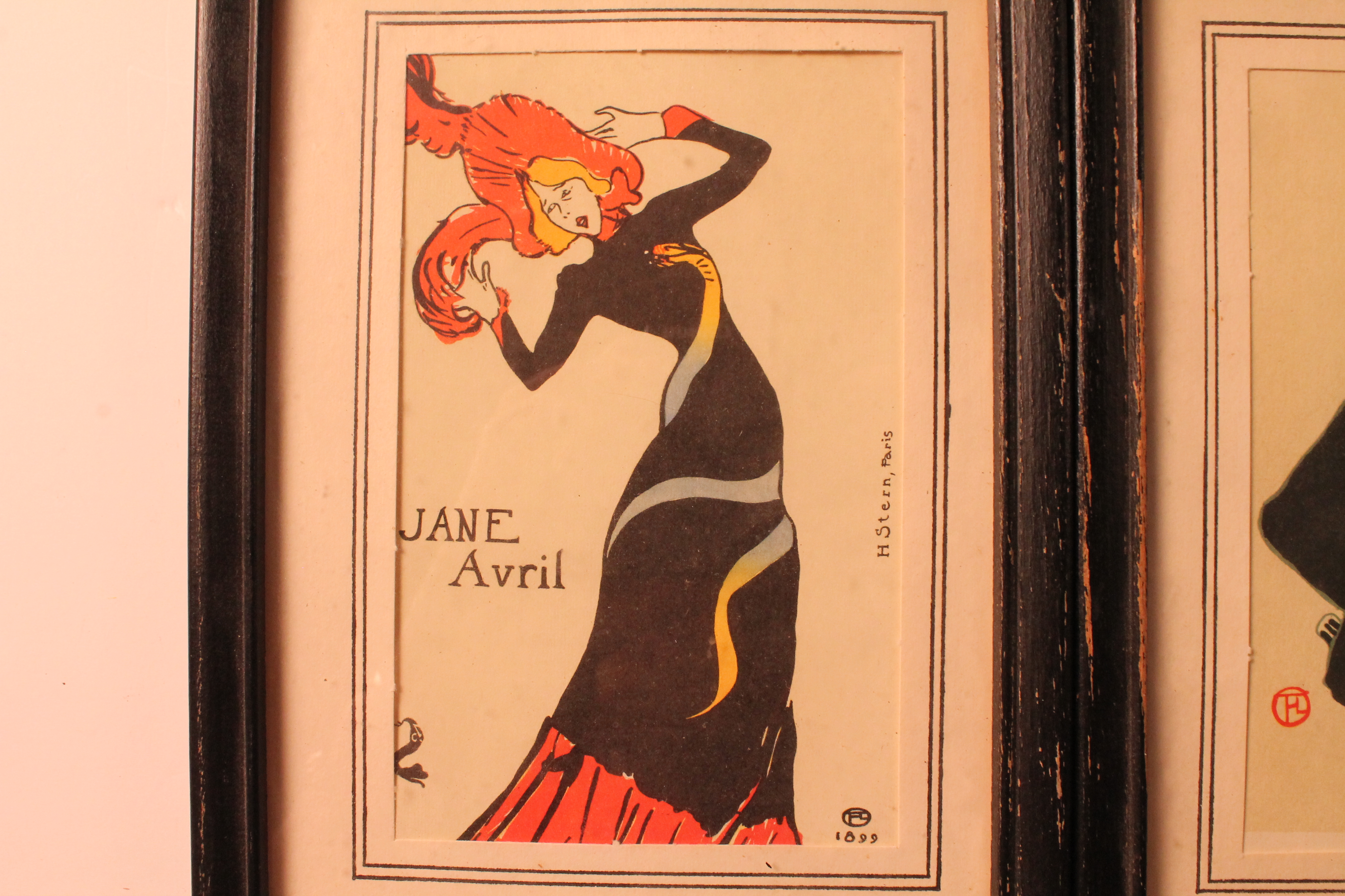 Pair of Framed Vintage Postcards