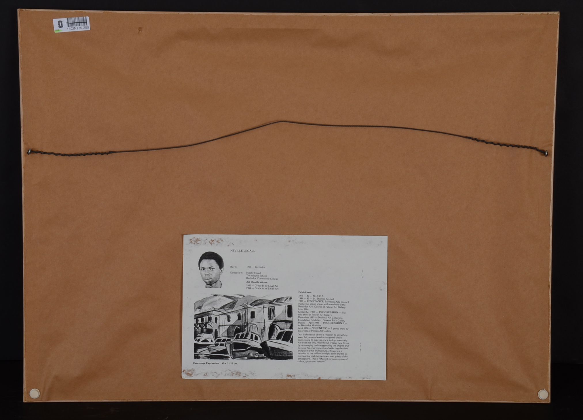 Original Neville Legall Watercolor on Paper Painting