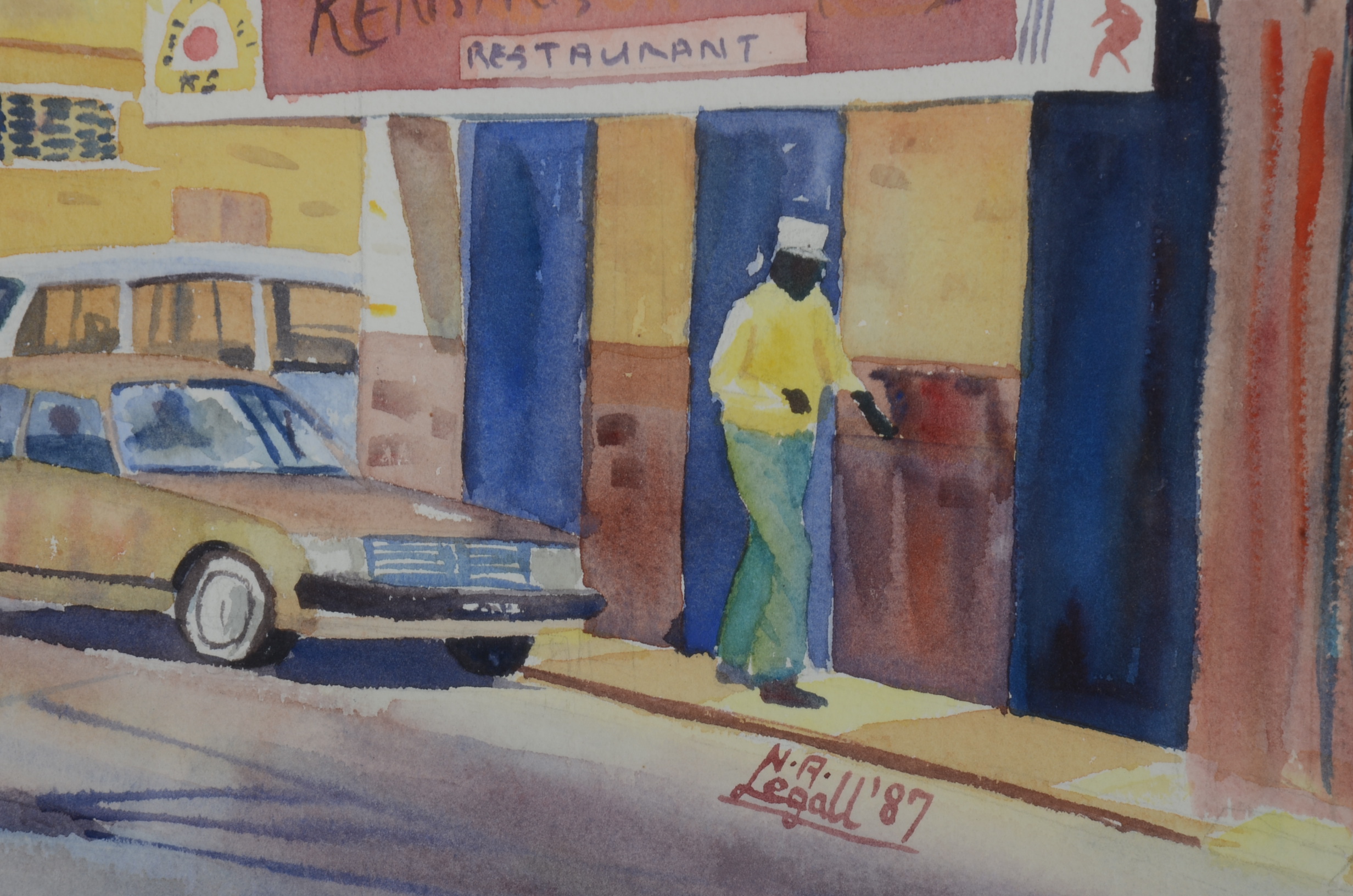 Original Neville Legall Watercolor on Paper Painting