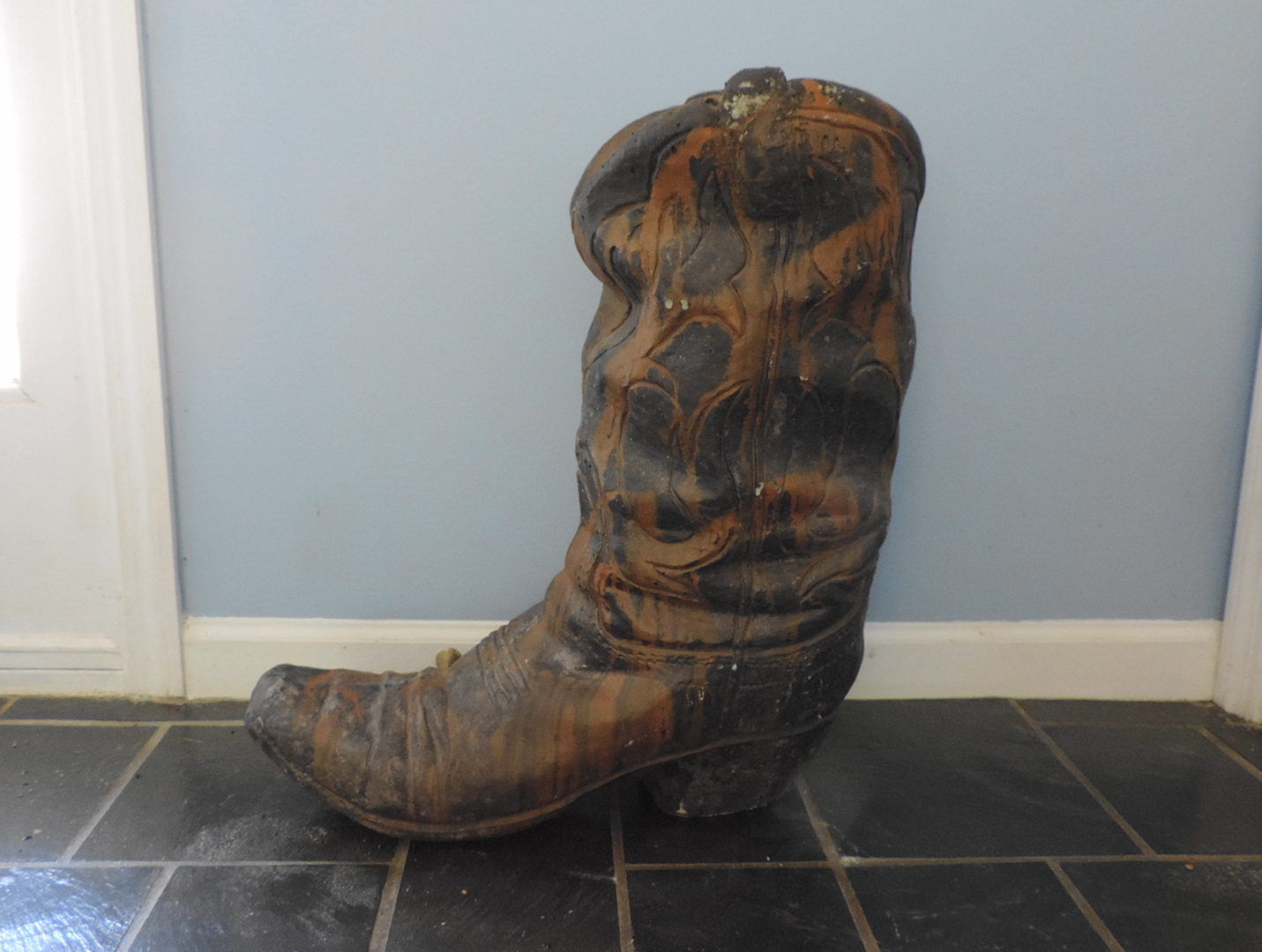 Concrete Cowboy Boot Planter