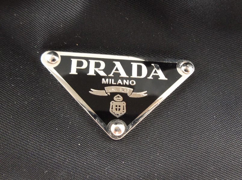 Black Leather Prada Handbag