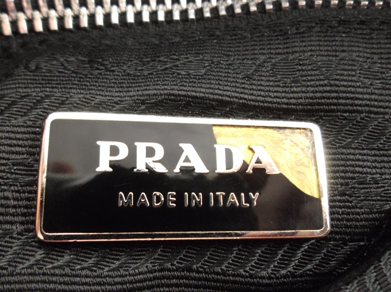 Black Leather Prada Handbag