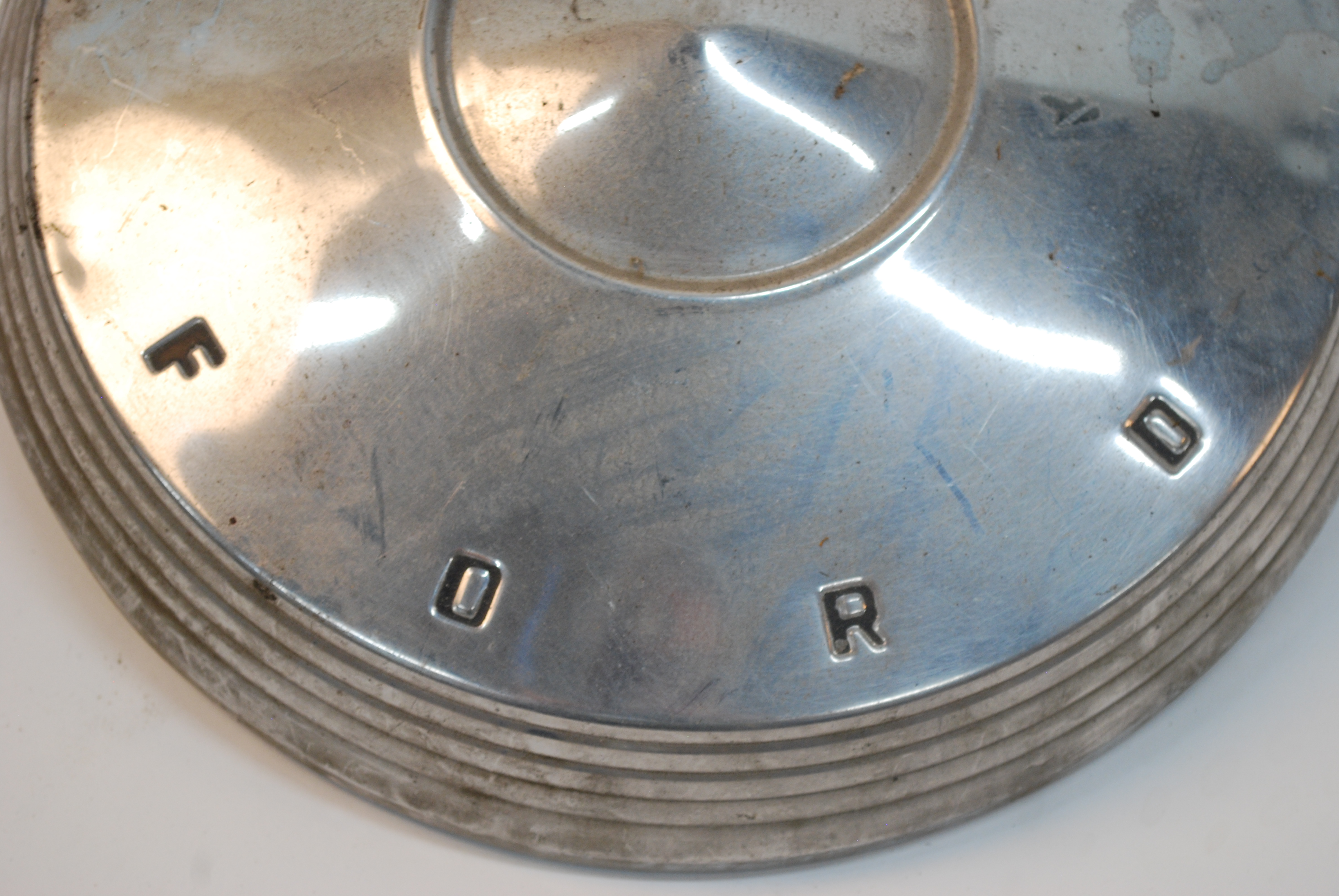 Set of Three Vintage Ford Hubcaps