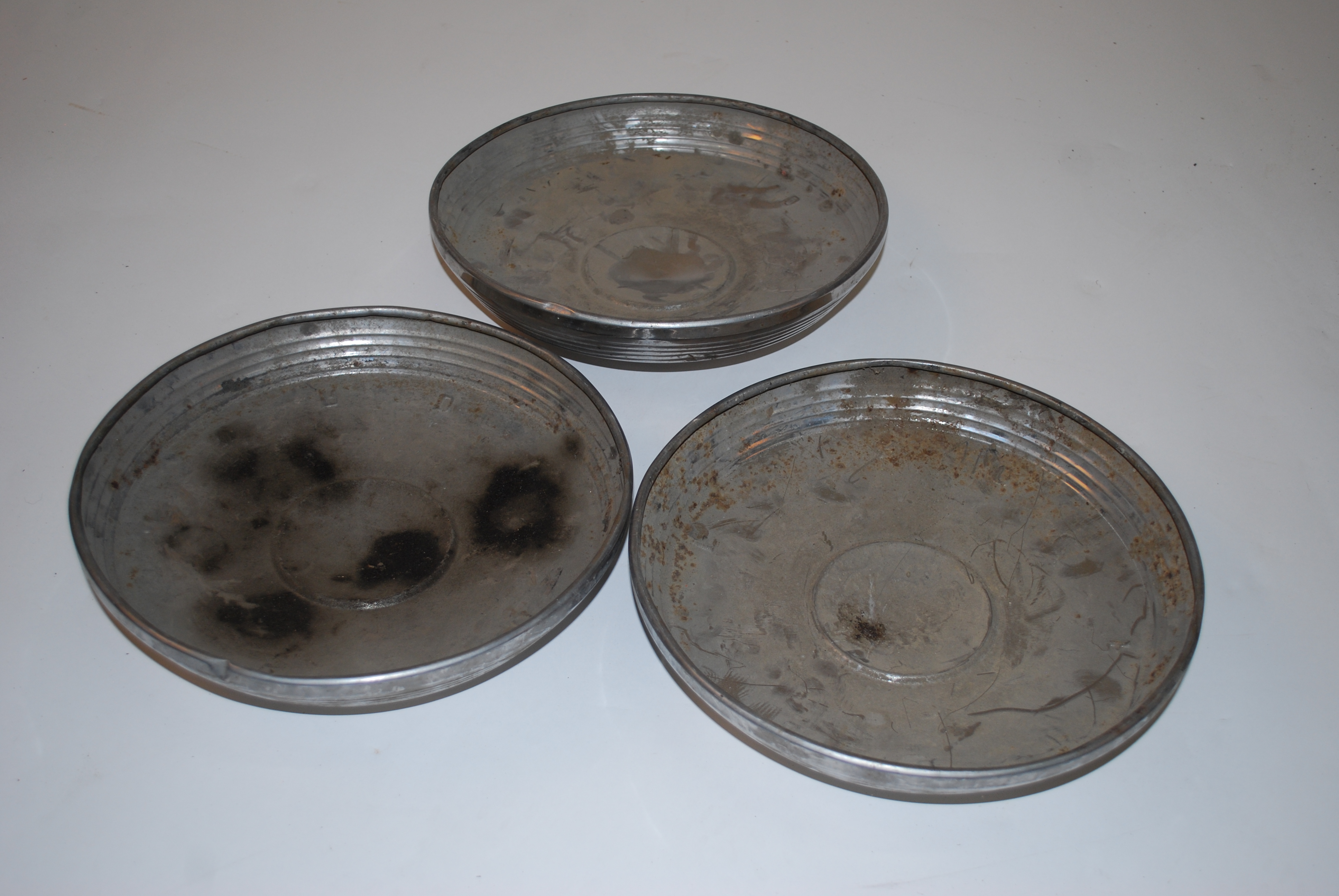 Set of Three Vintage Ford Hubcaps