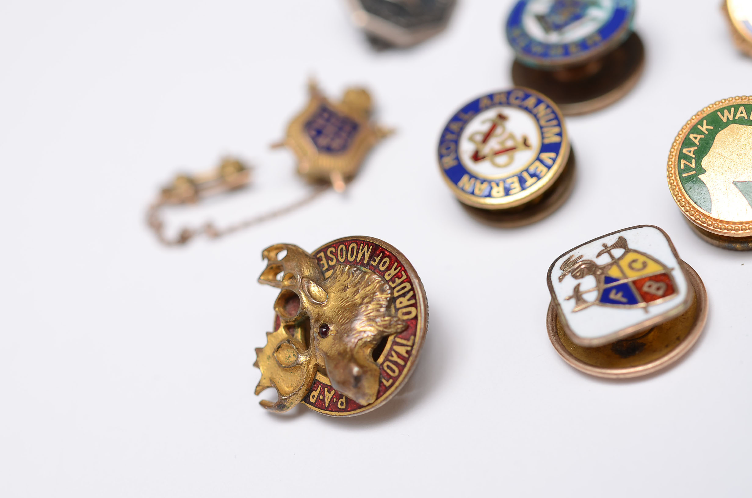 Collection of Vintage Service Lapel Pins and Buttons