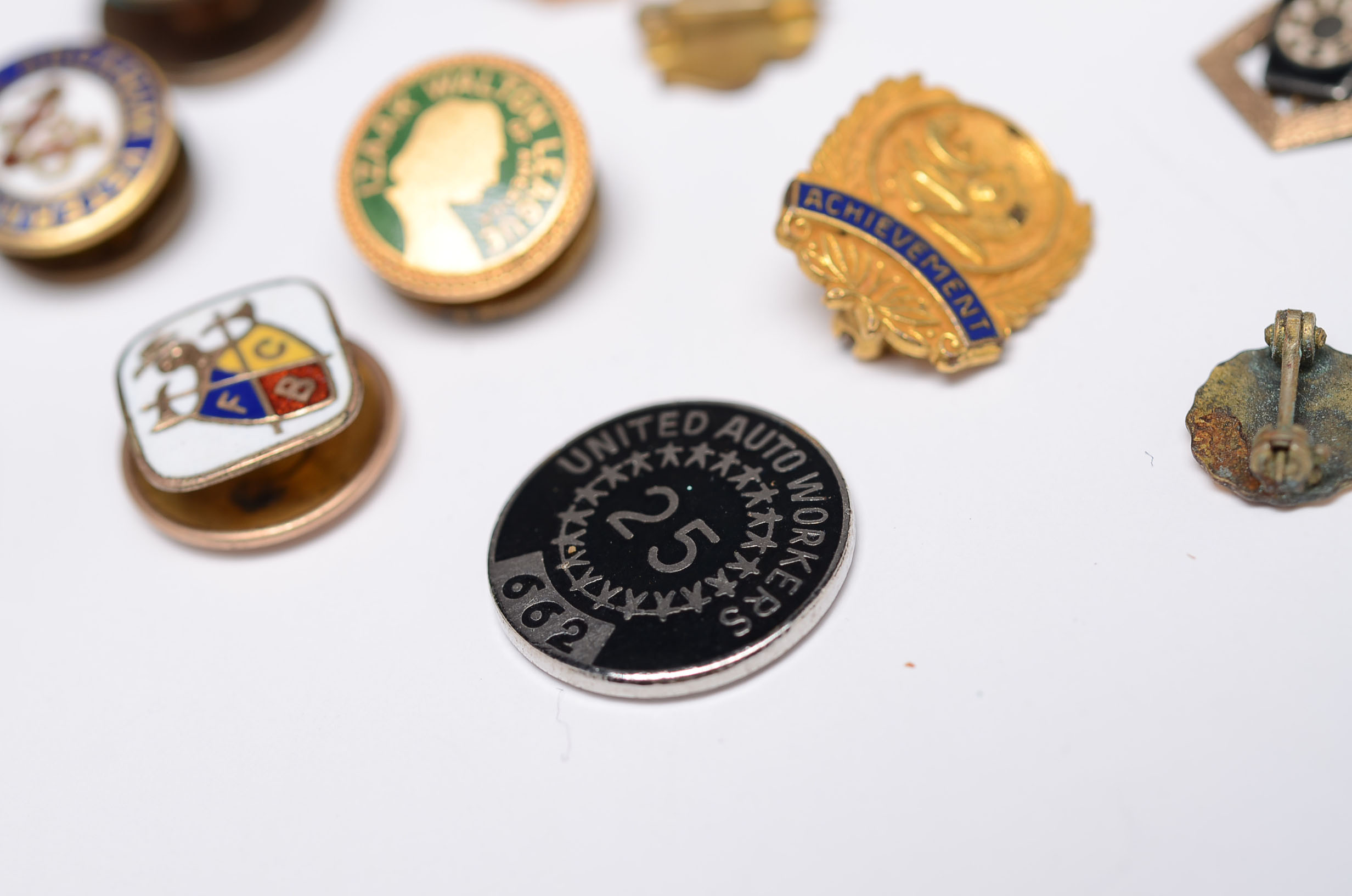 Collection of Vintage Service Lapel Pins and Buttons