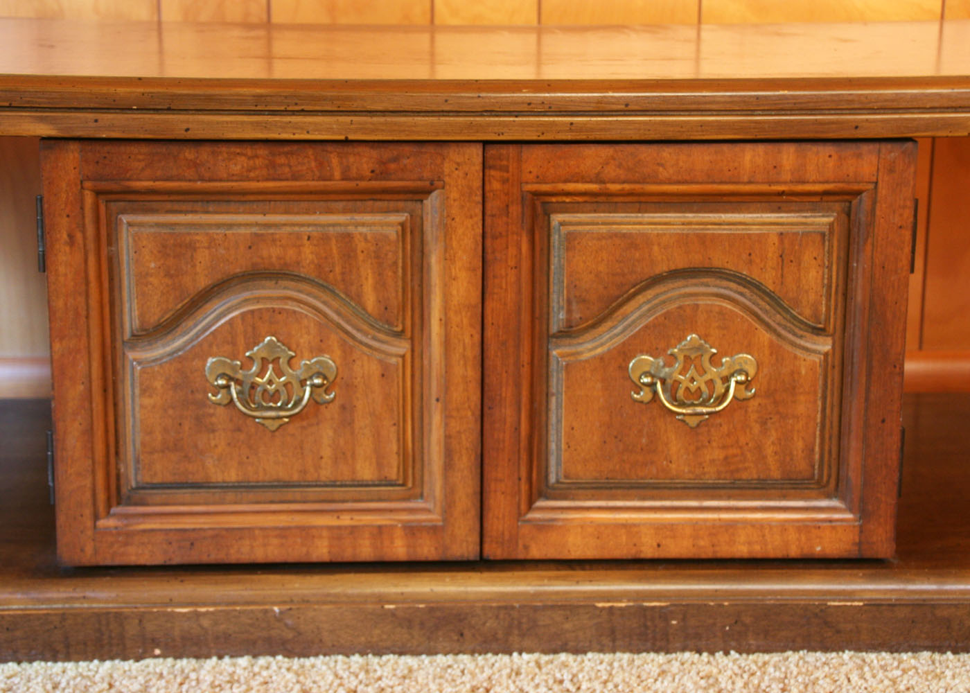 Vintage 1970s Hardwood Table 