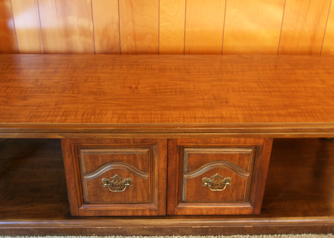 Vintage 1970s Hardwood Table 