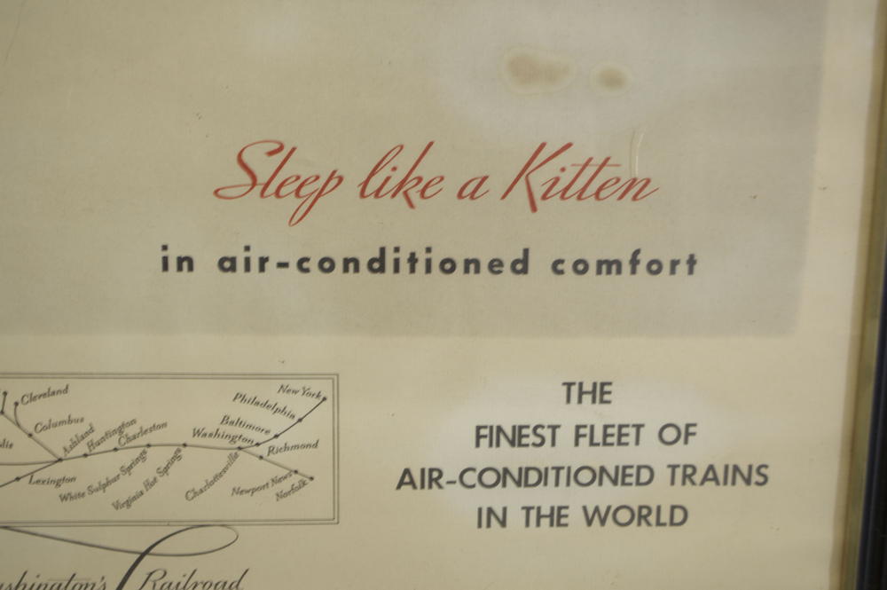 1935 Chesapeake and Ohio George Washington Railroad Advertisement