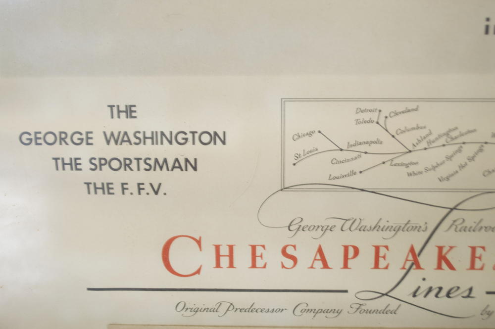 1935 Chesapeake and Ohio George Washington Railroad Advertisement