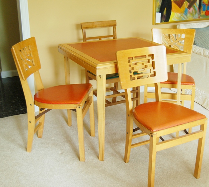 Stakmore Folding Table and Chairs