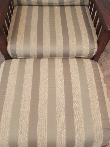 Ethan Allen Mission Style Armchair and Ottoman 