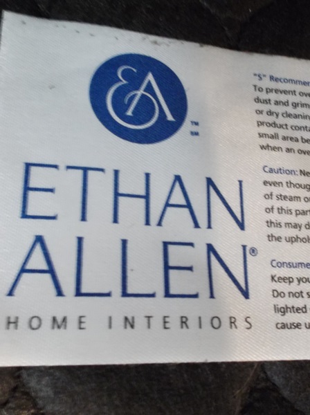 Ethan Allen Mission Style Armchair and Ottoman 