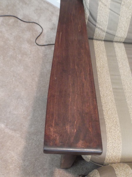 Ethan Allen Mission Style Armchair and Ottoman 