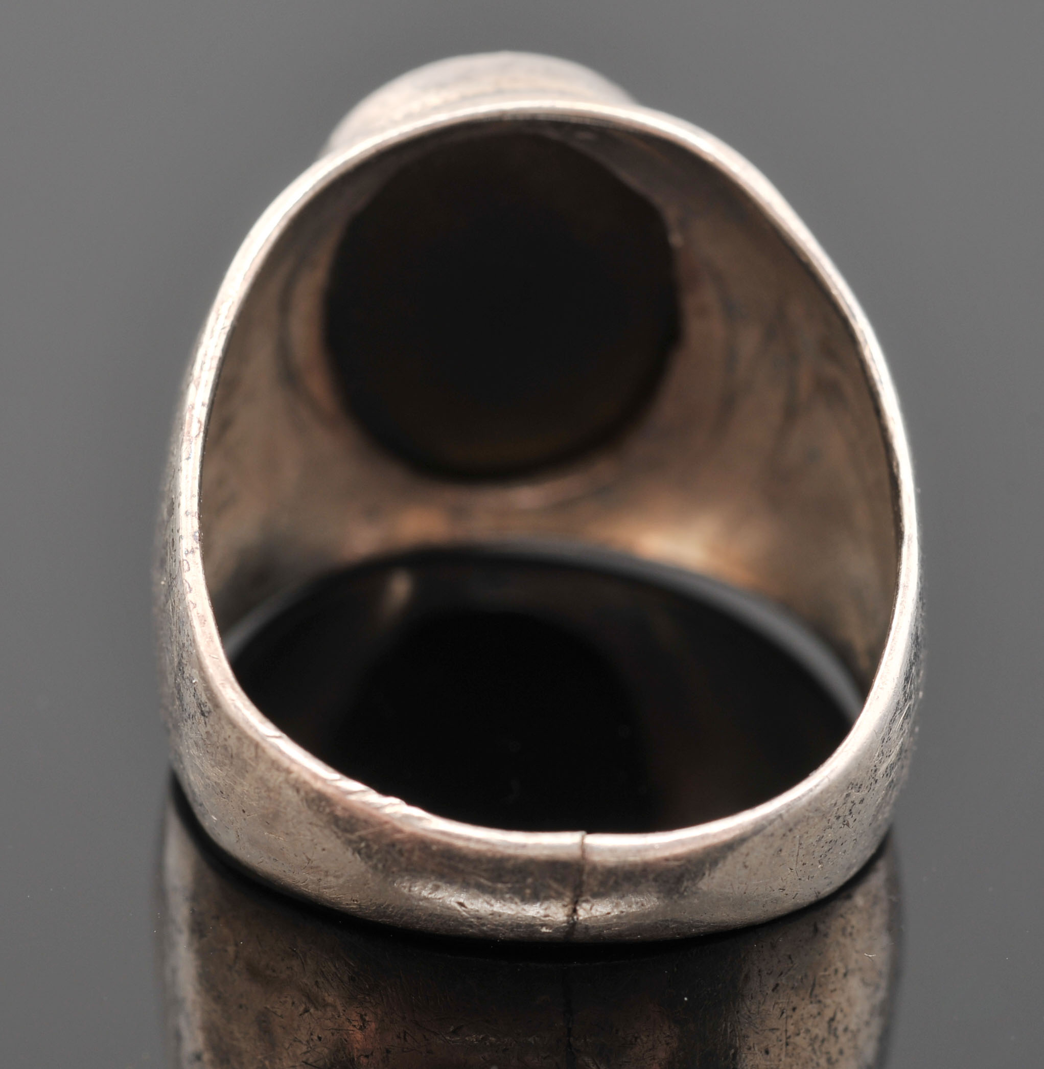 Vintage Mexican Sterling Silver Black Onyx Ring 