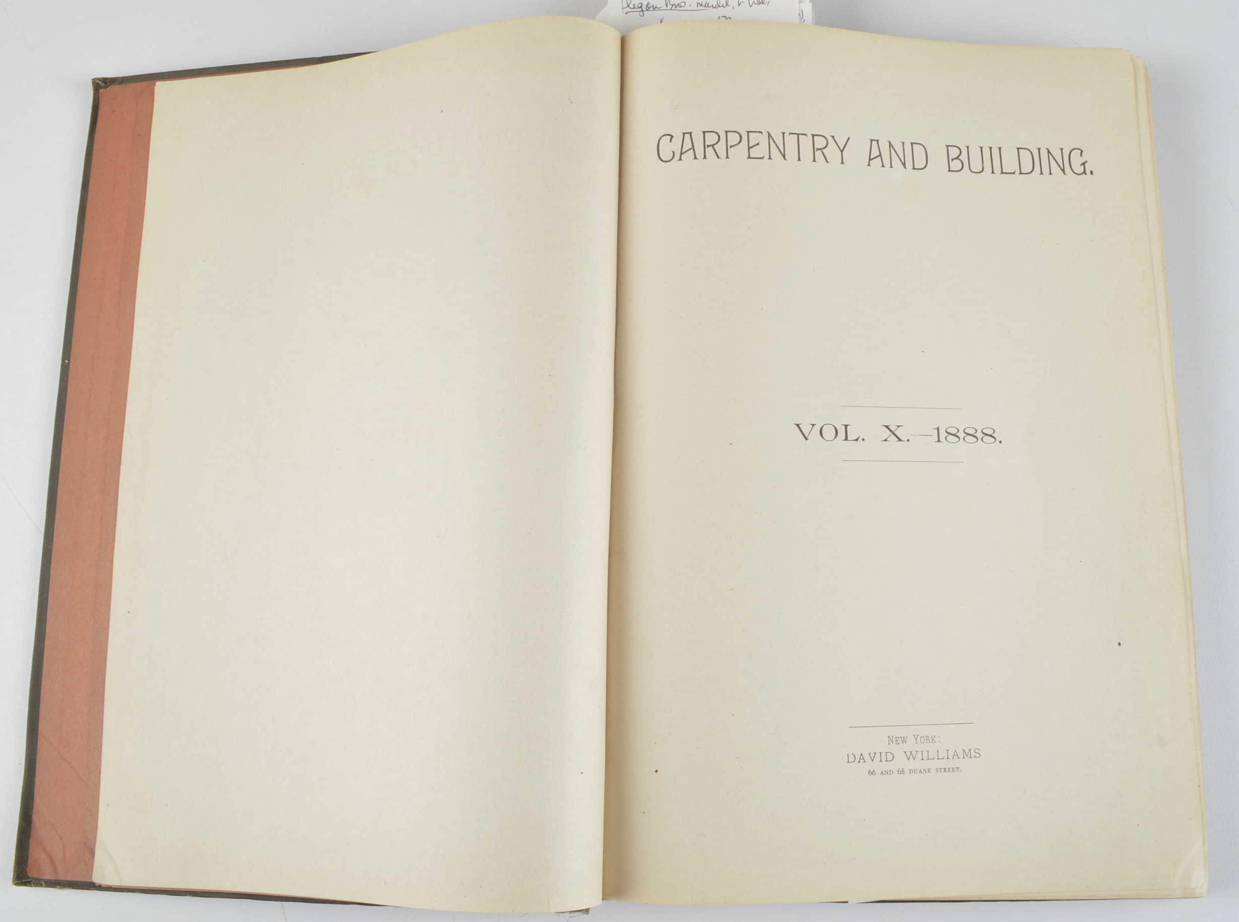 1888 "Carpentry and Building" Book